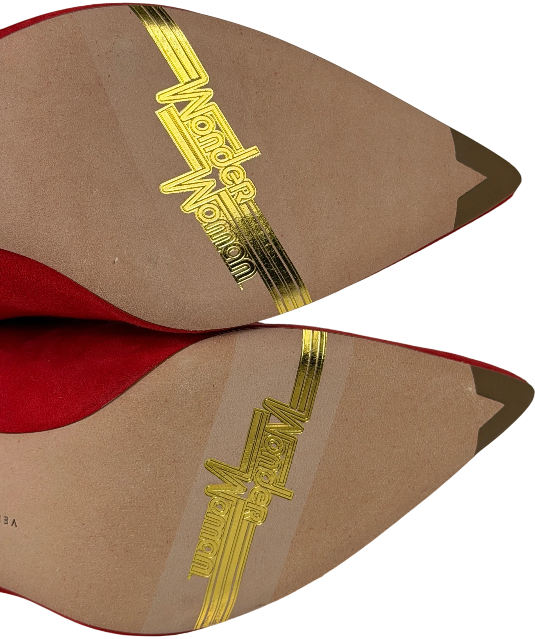 VERONICA BEARD Red X Wonder Woman Litd. Edition Lisa Suede Stiletto Chelsea Boots Us11m UK 9 EU 42