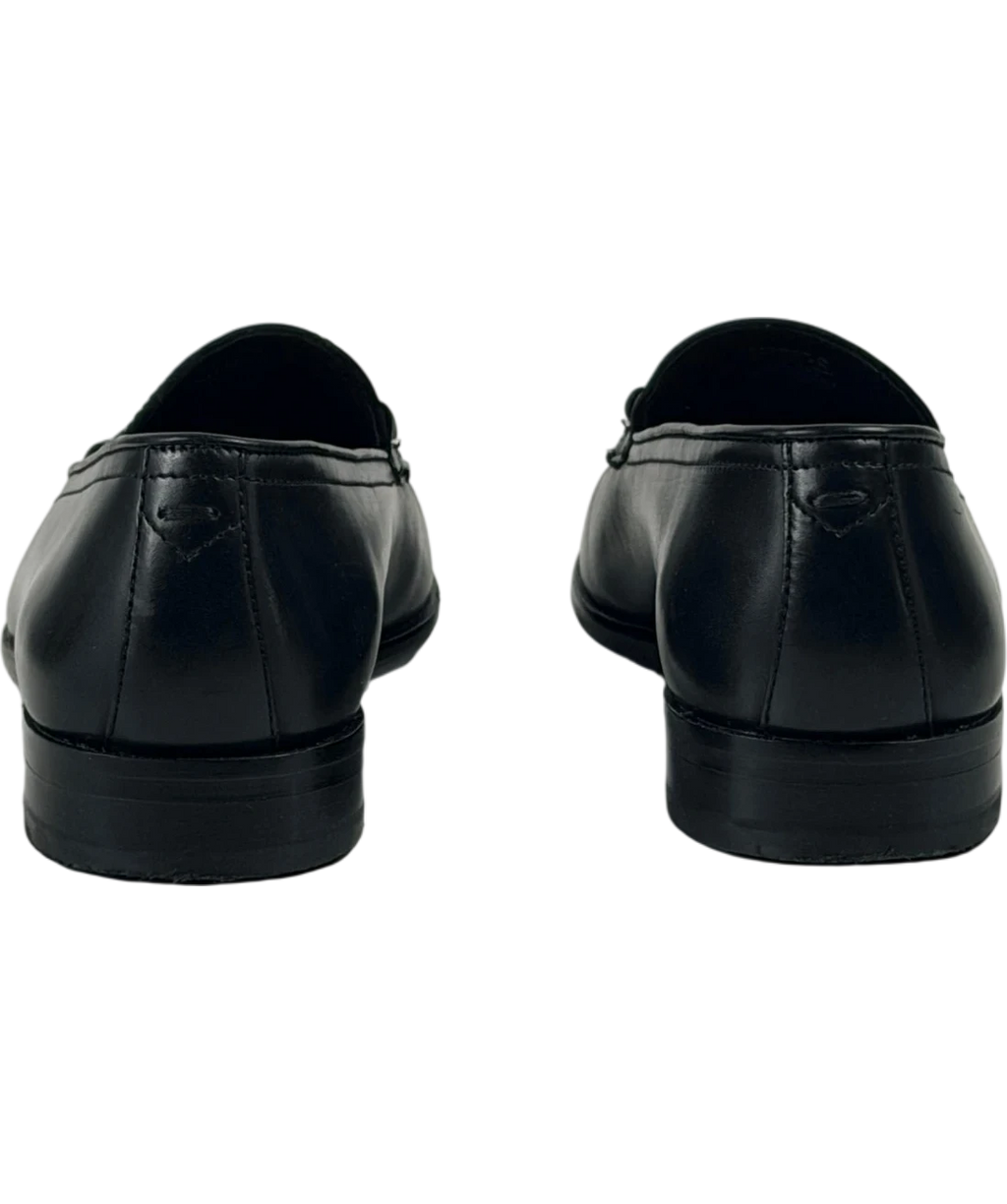 M&S Autograph Black Leather Snaffle Loafers UK 6 EU 39