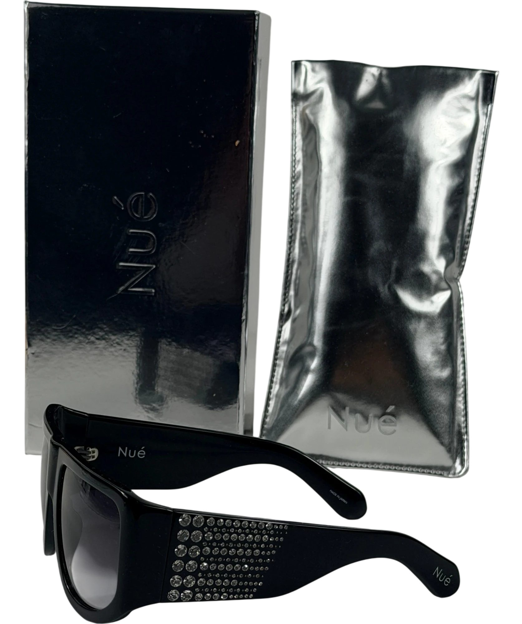 LINDA FARROW X NUE STUDIOS It Girl Crystal Sunglasses Black One Size