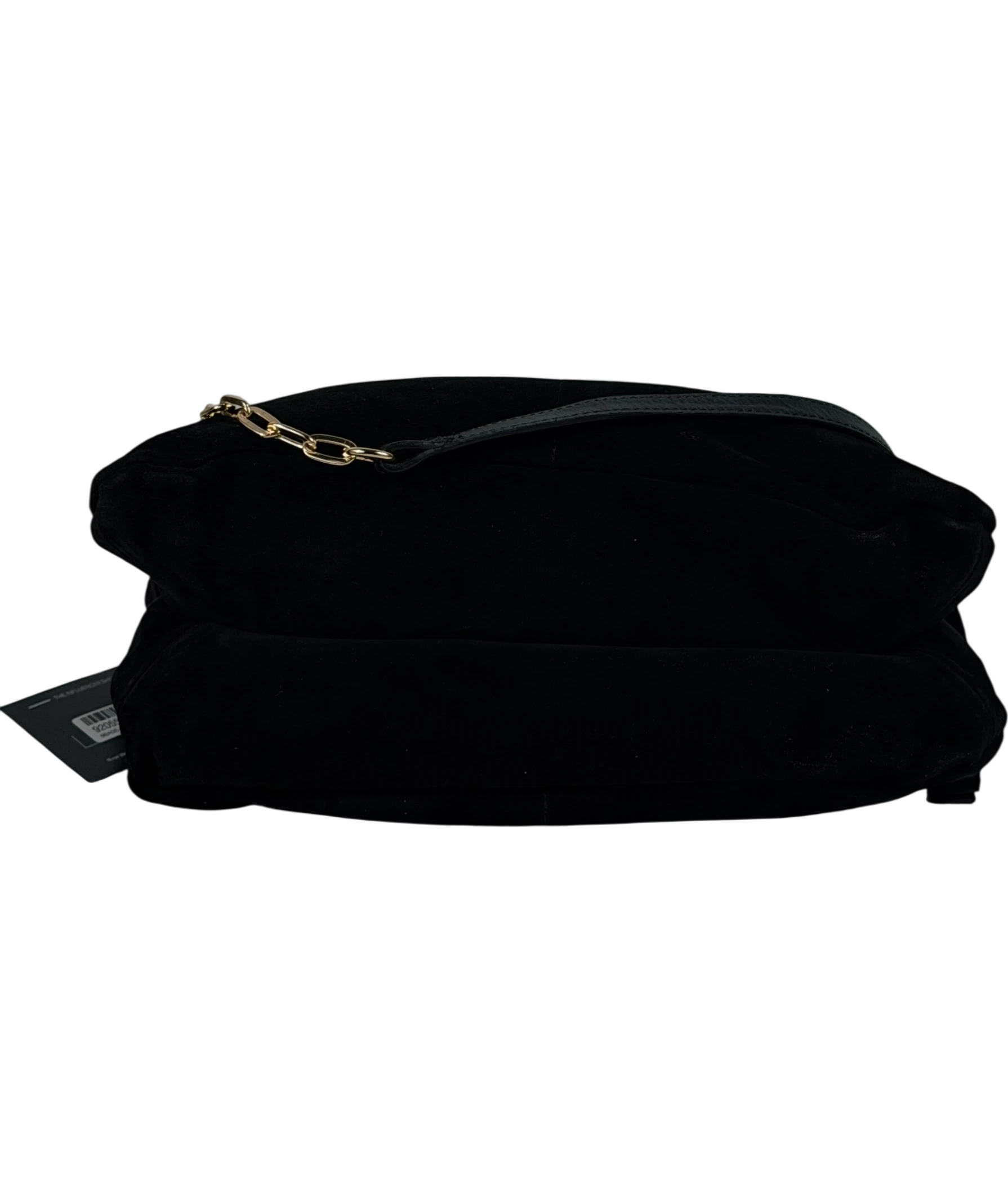 River Island Black Real Suede Chain Slouch Shoulder Bag