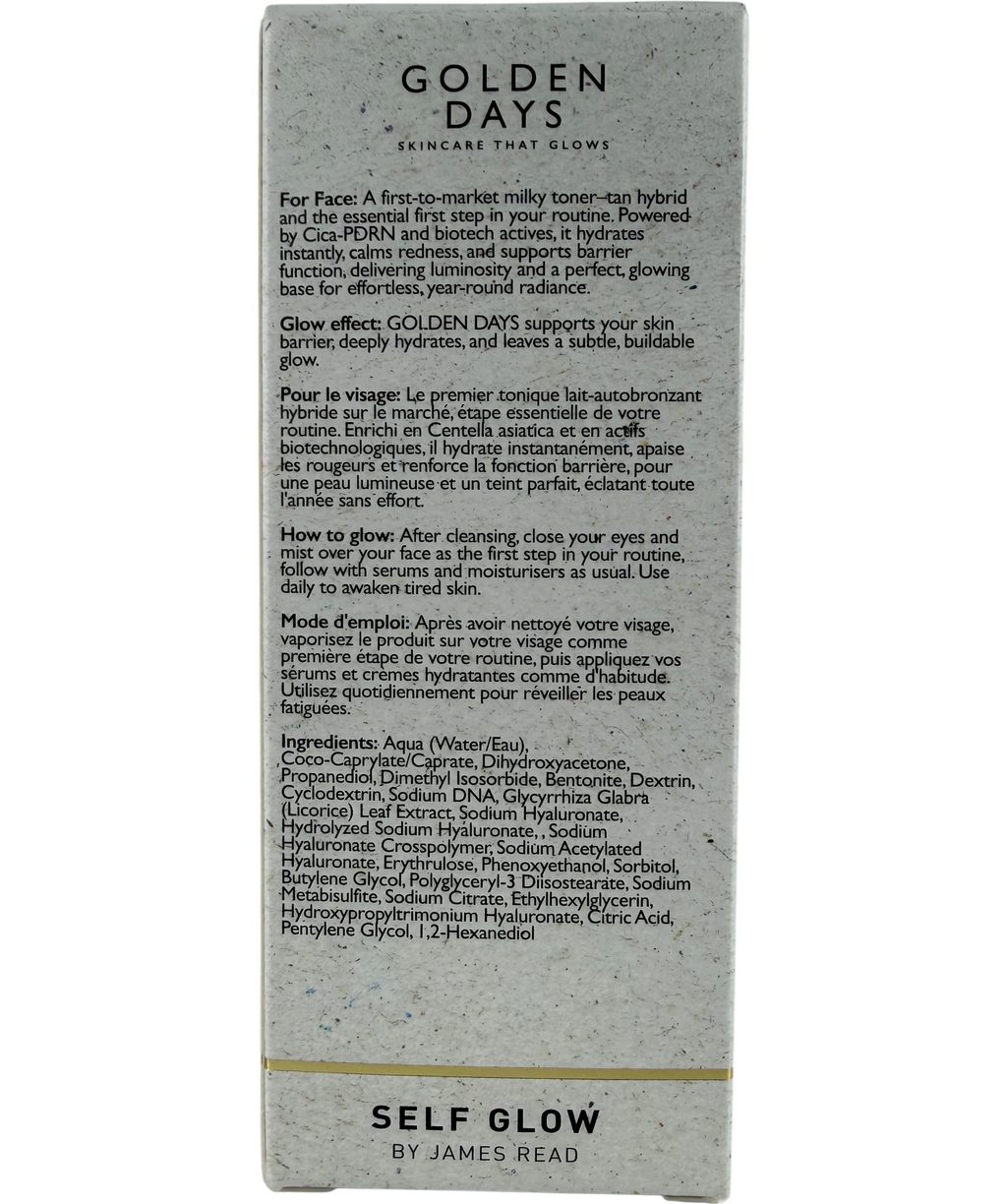 Self Glow by James Read Golden Days Milky Tan Toner 80ml