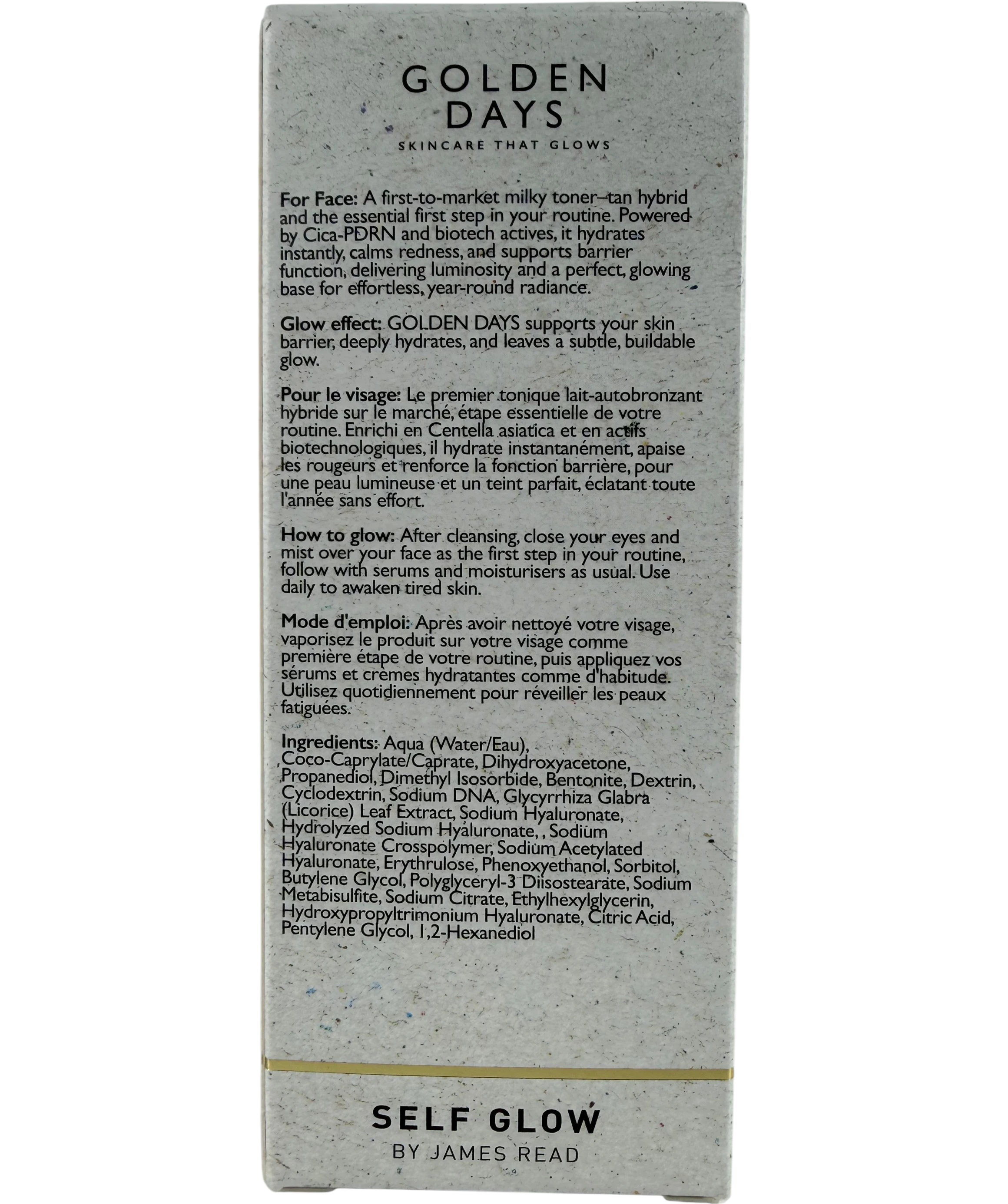 Self Glow by James Read Golden Days Milky Tan Toner 80ml