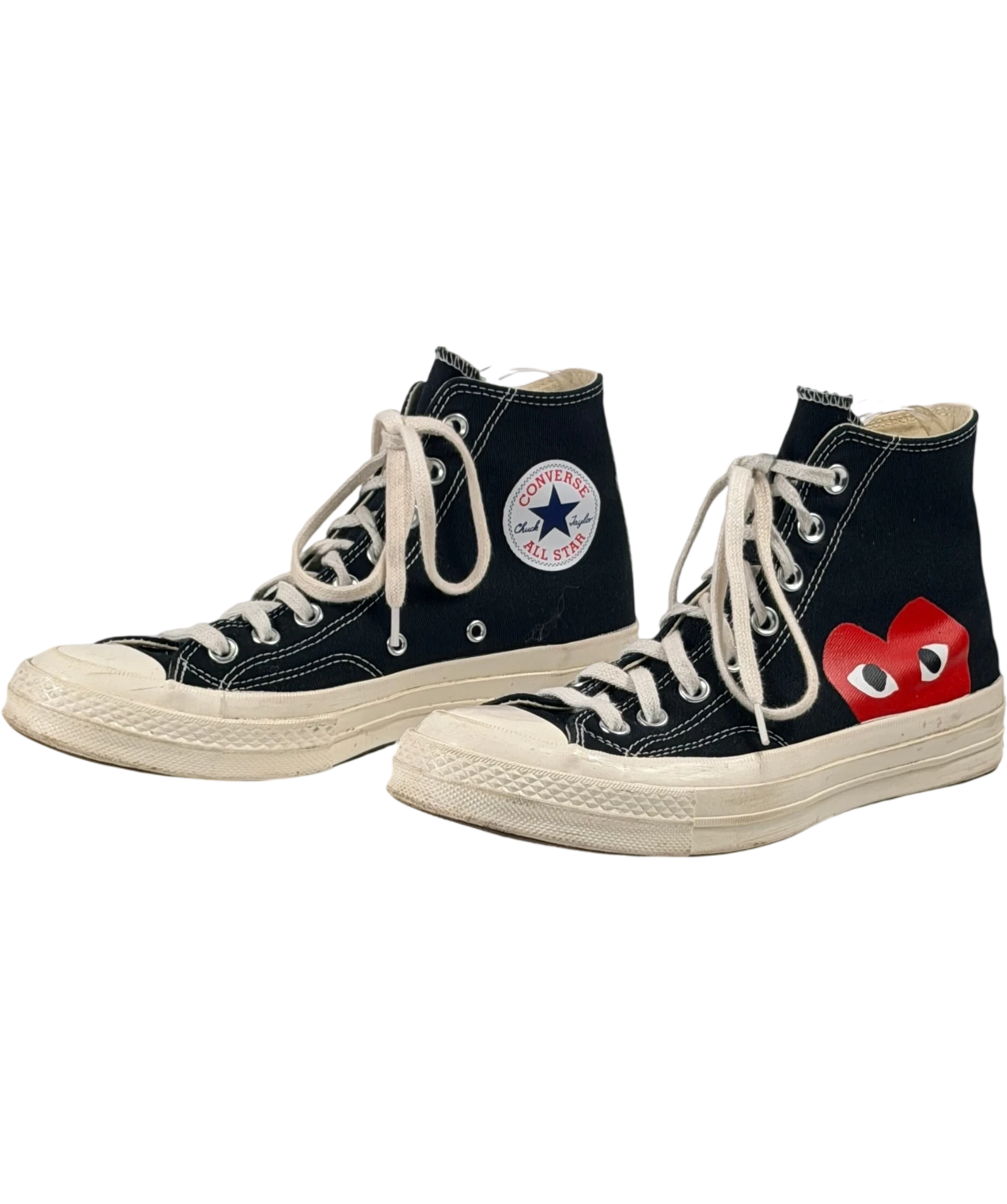 Converse X Comme Des Garçons Play Chuck 70 Black High Top Trainers UK 7 EU 40