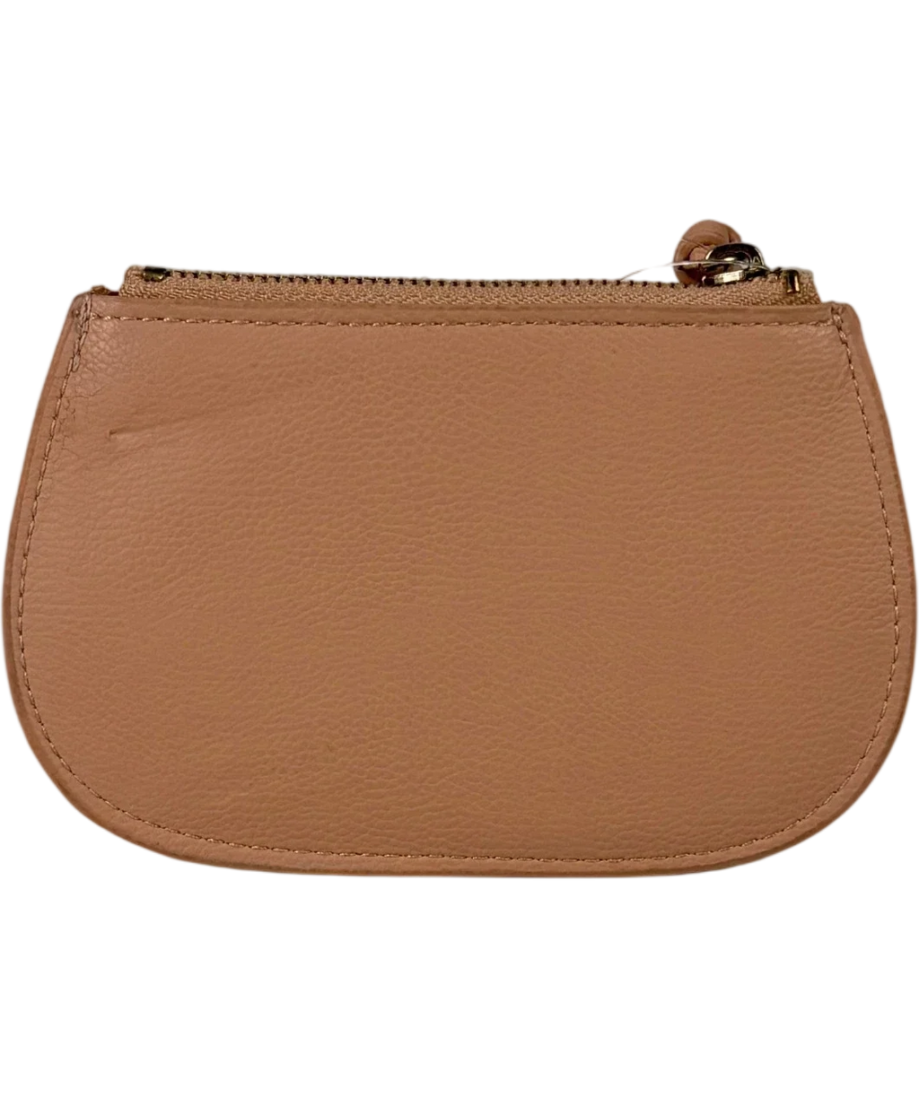 CHLOE Nude Marcie Grained Calfskin Small Zipped Coin Purse One Size