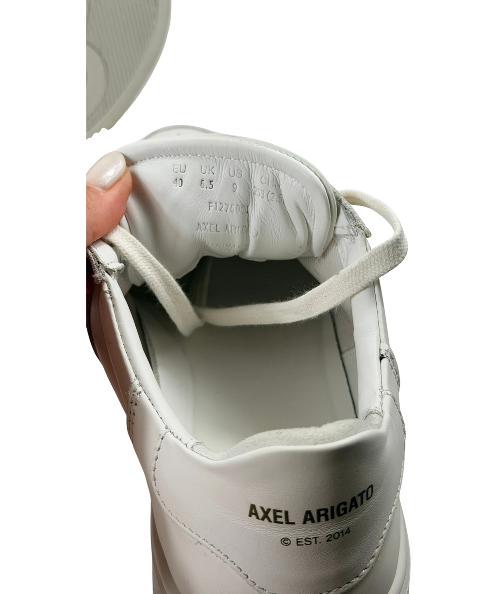AXEL ARIGATO White Orbit Vintage All-white Leather Platform Trainers UK 6.5 EU 40
