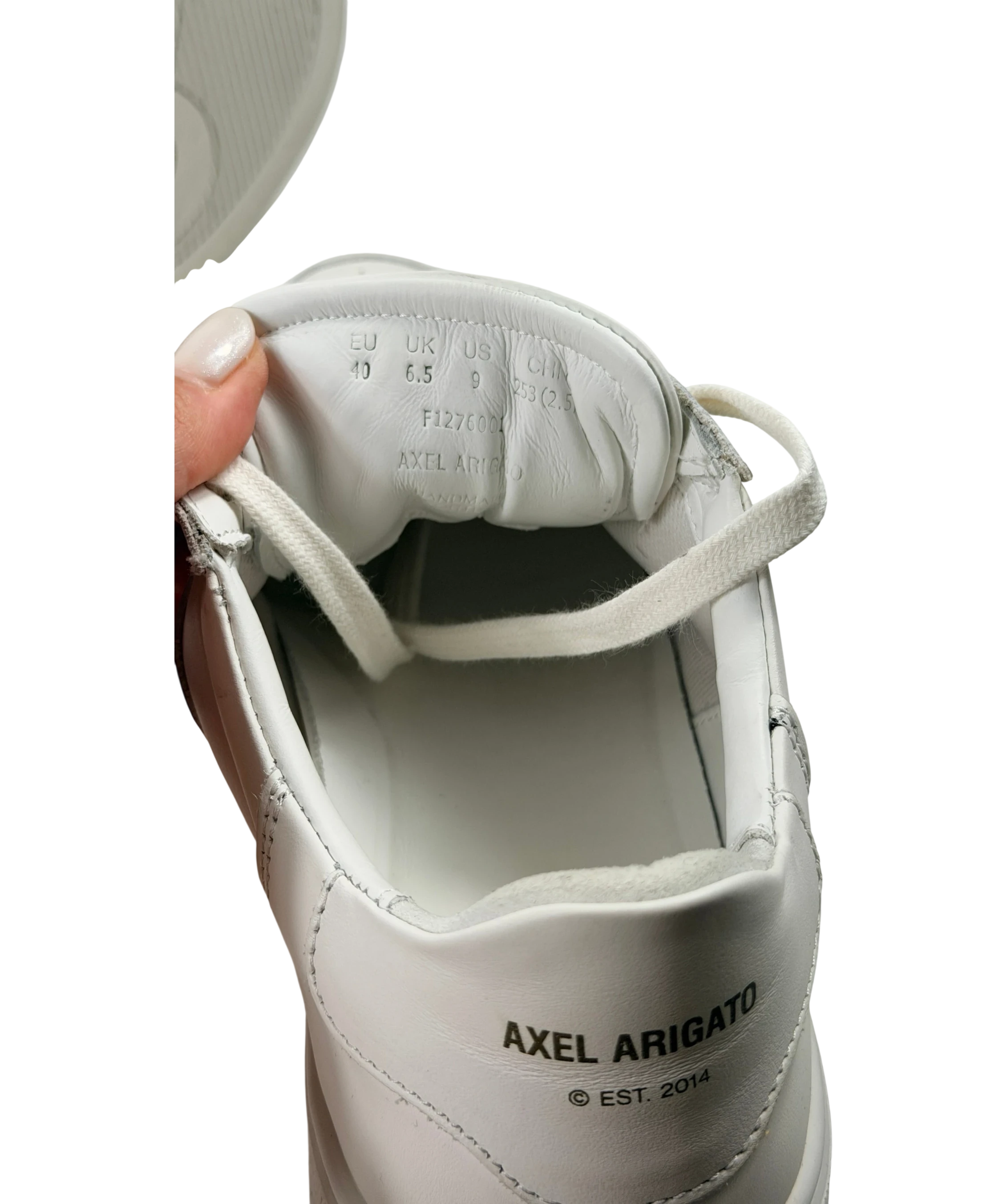 AXEL ARIGATO White Orbit Vintage All-white Leather Platform Trainers UK 6.5 EU 40