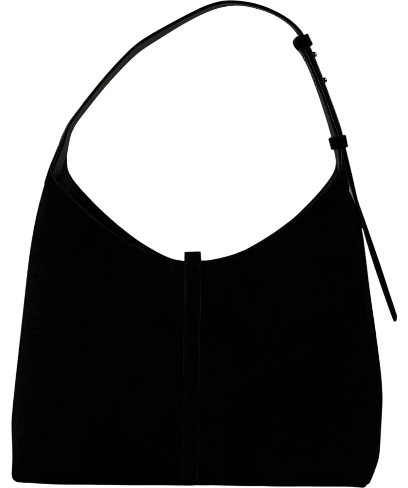 STRATHBERRY Kite Hobo Maxi In Black Suede One Size