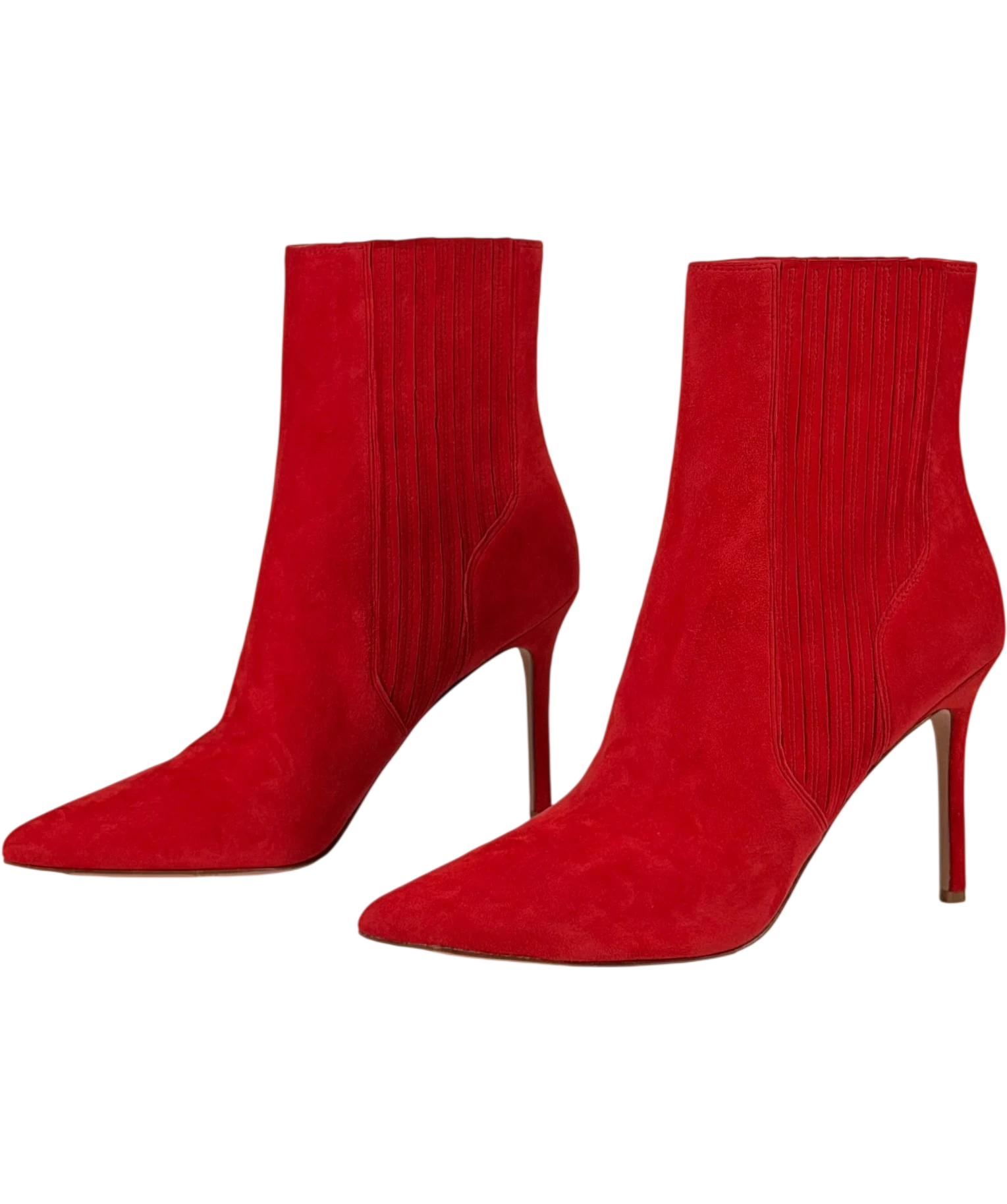 VERONICA BEARD Red X Wonder Woman Litd. Edition Lisa Suede Stiletto Chelsea Boots Us11m UK 9 EU 42