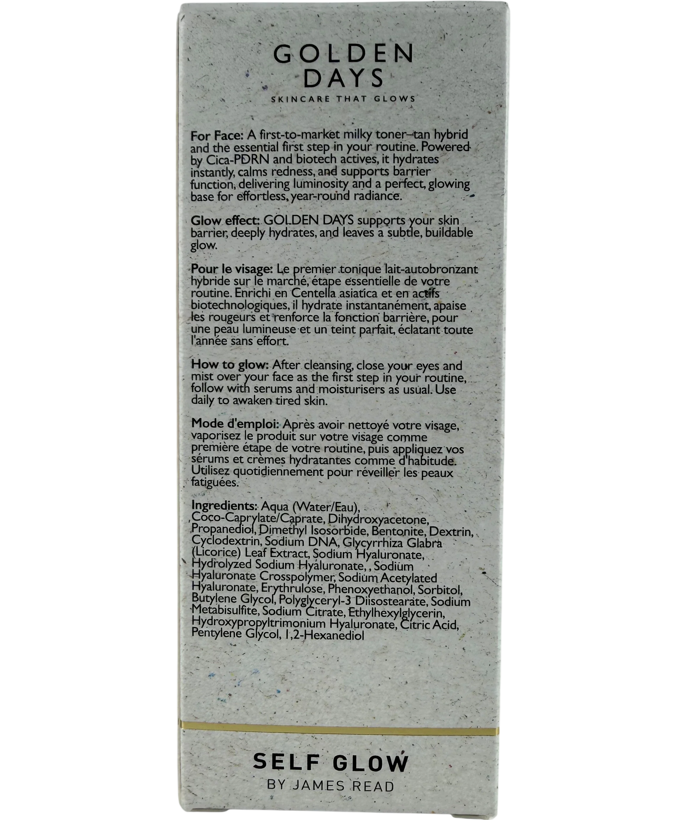 Self Glow by James Read Golden Days Milky Tan Toner 80ml