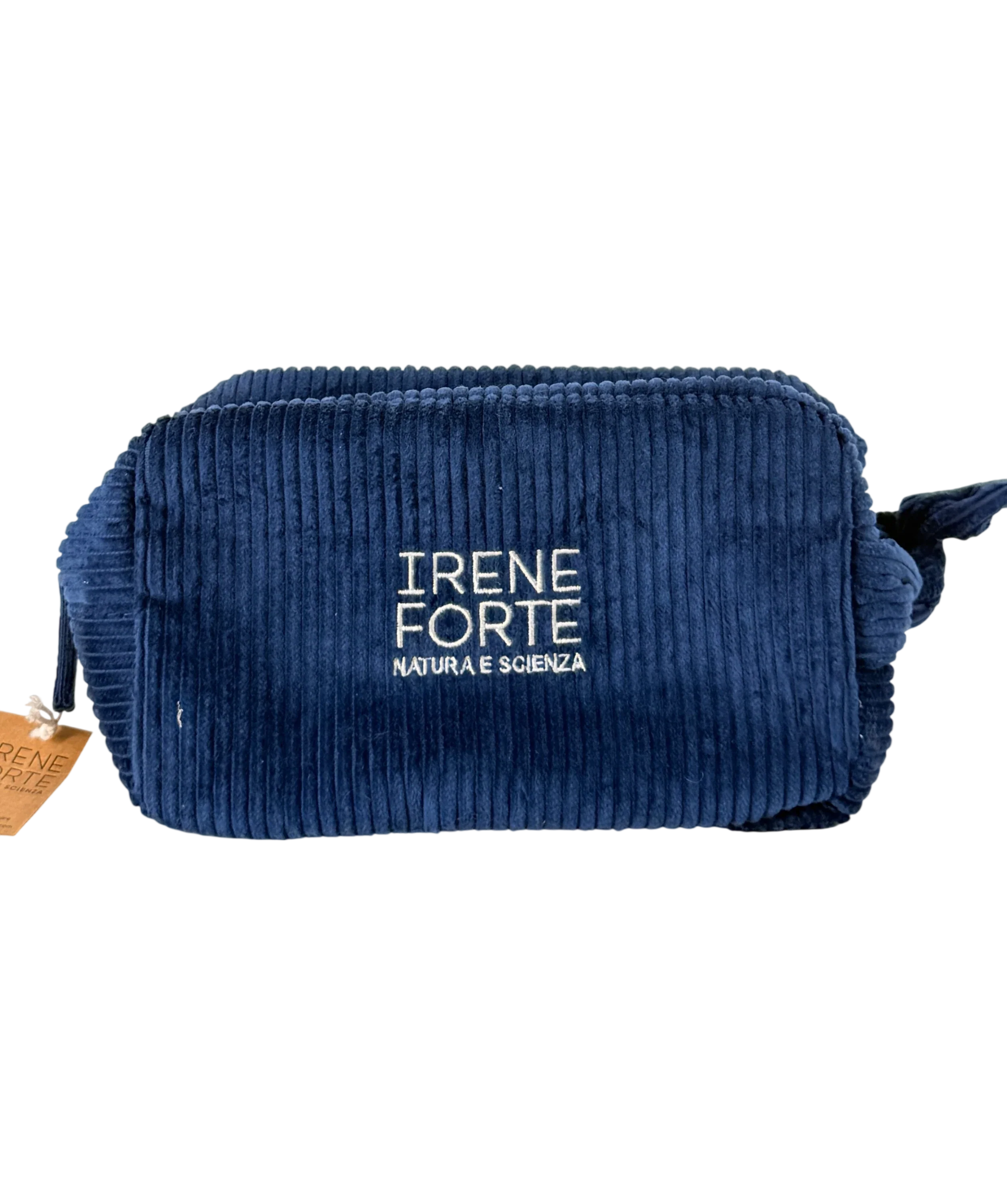 Irene Forte Blue Navy Corduroy Wash Bag No Size