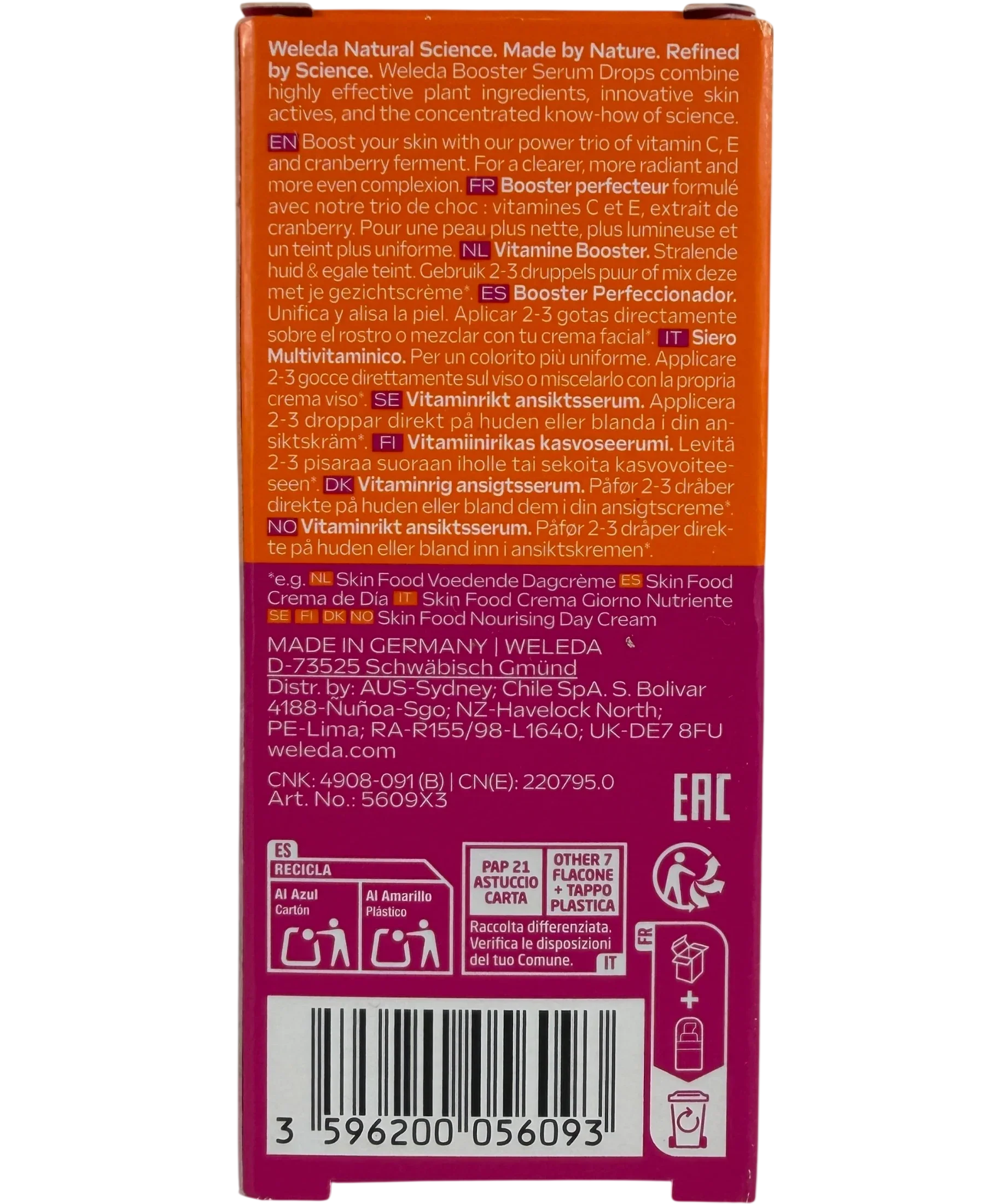 Weleda Pore Refining Vitamin C Serum Drops With Cranberry 30ml