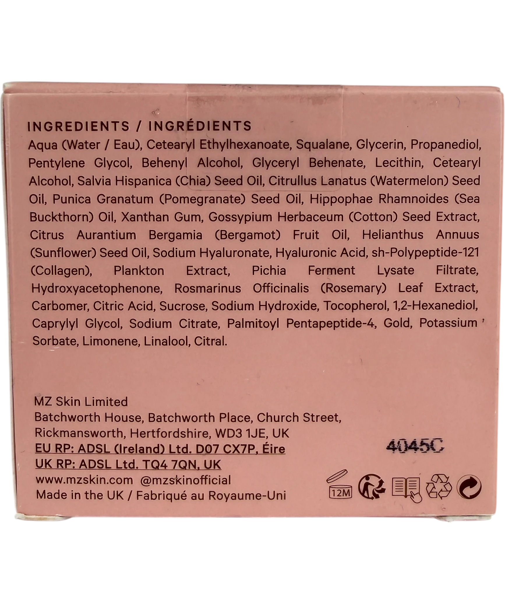 MZ Skin The Light Moisturiser 50ml