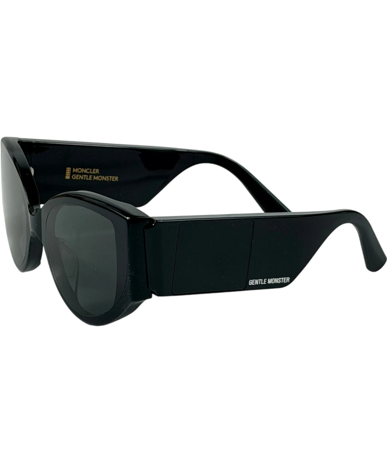 Moncler X Gentle Monster Black Swipe Lcd Sunglasses In Case One Size