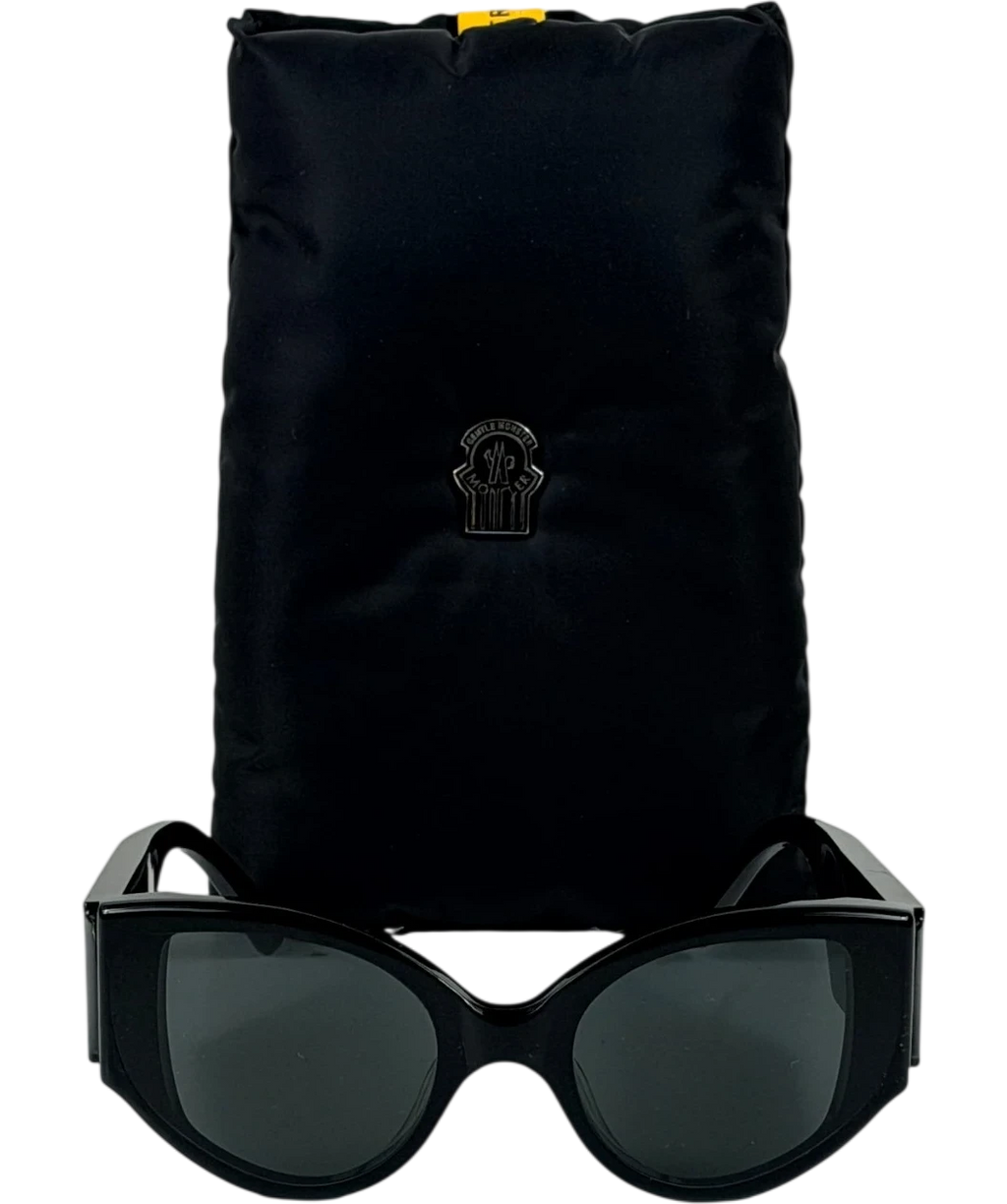 Moncler X Gentle Monster Black Swipe Lcd Sunglasses In Case One Size