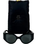 Moncler X Gentle Monster Black Swipe Lcd Sunglasses In Case One Size