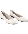 M&S White Collection Wide Fit Leather Ballet Pumps, UK 6 EU 39