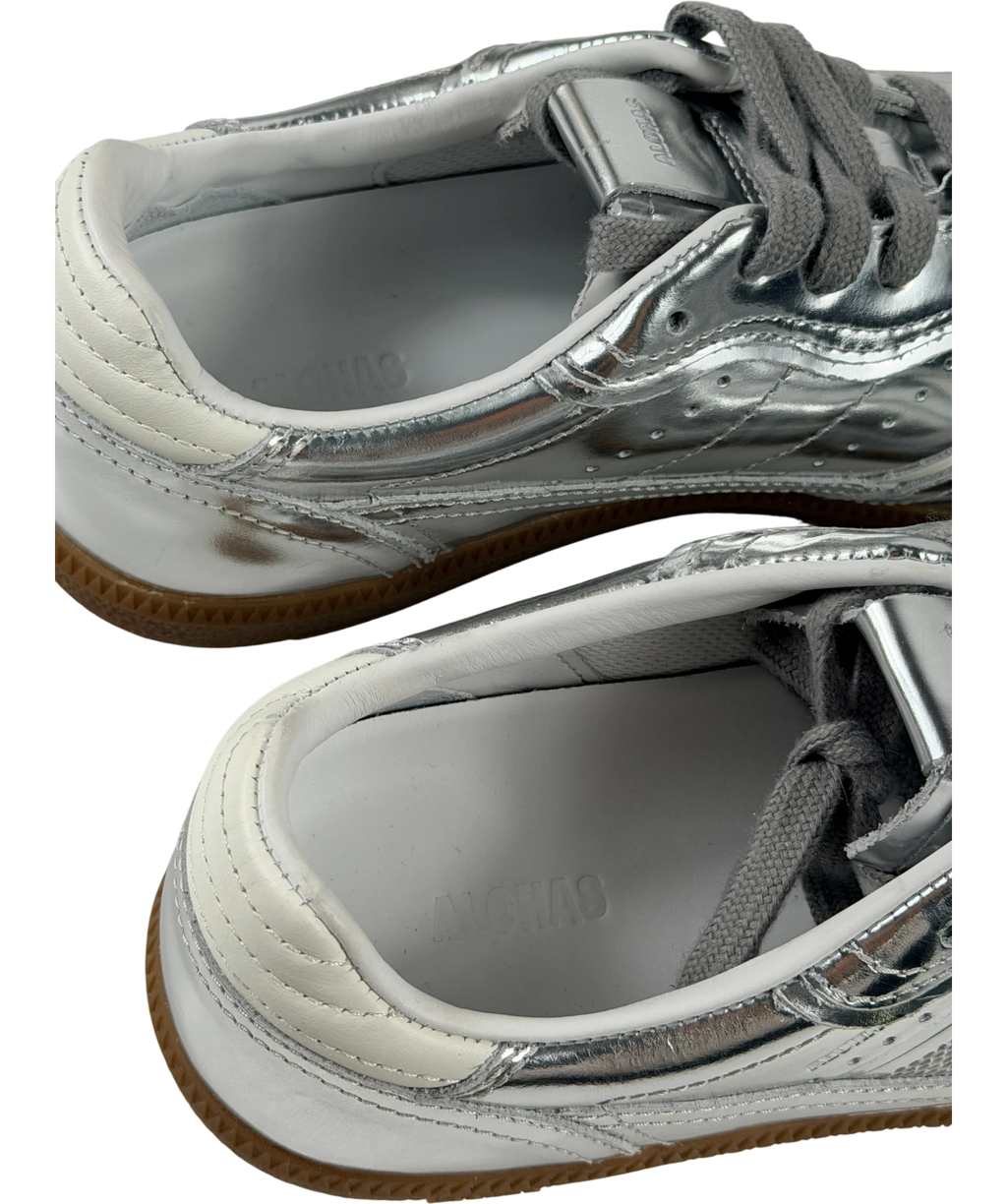 alohas Tb.490 Rife Shimmer Metallic Silver Sneakers UK 6 EU 39