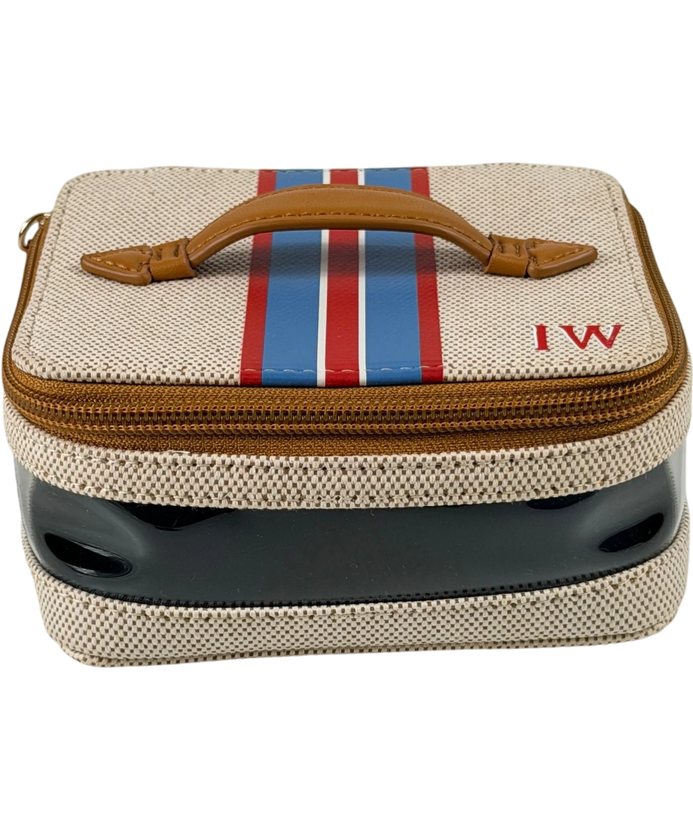 PARAVEL CABANA Beige See-all Mini Vanity Case In Shandy Tan One Size