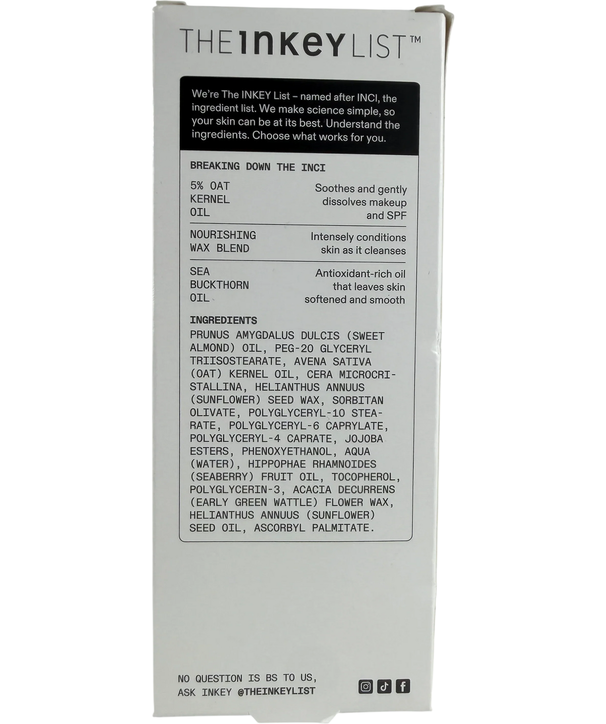The Inkey List Oat Balm Cleanser 150ml