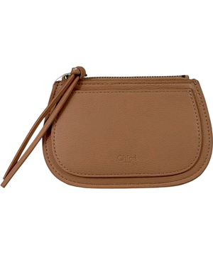 CHLOE Nude Marcie Grained Calfskin Small Zipped Coin Purse One Size