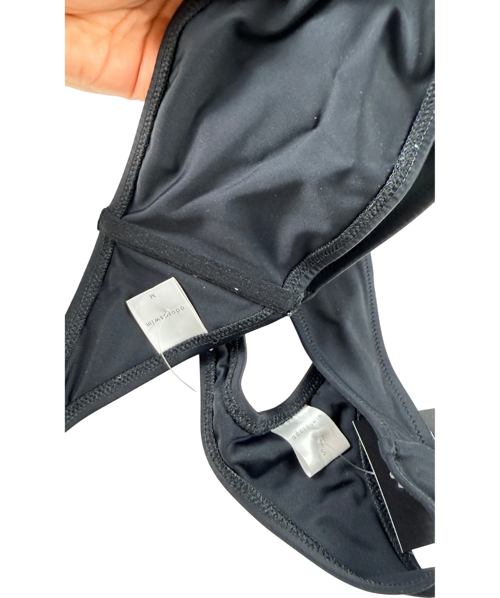 adoora swim Portofino Top And San Cosma Bottoms Bikini Set Black UK S/M