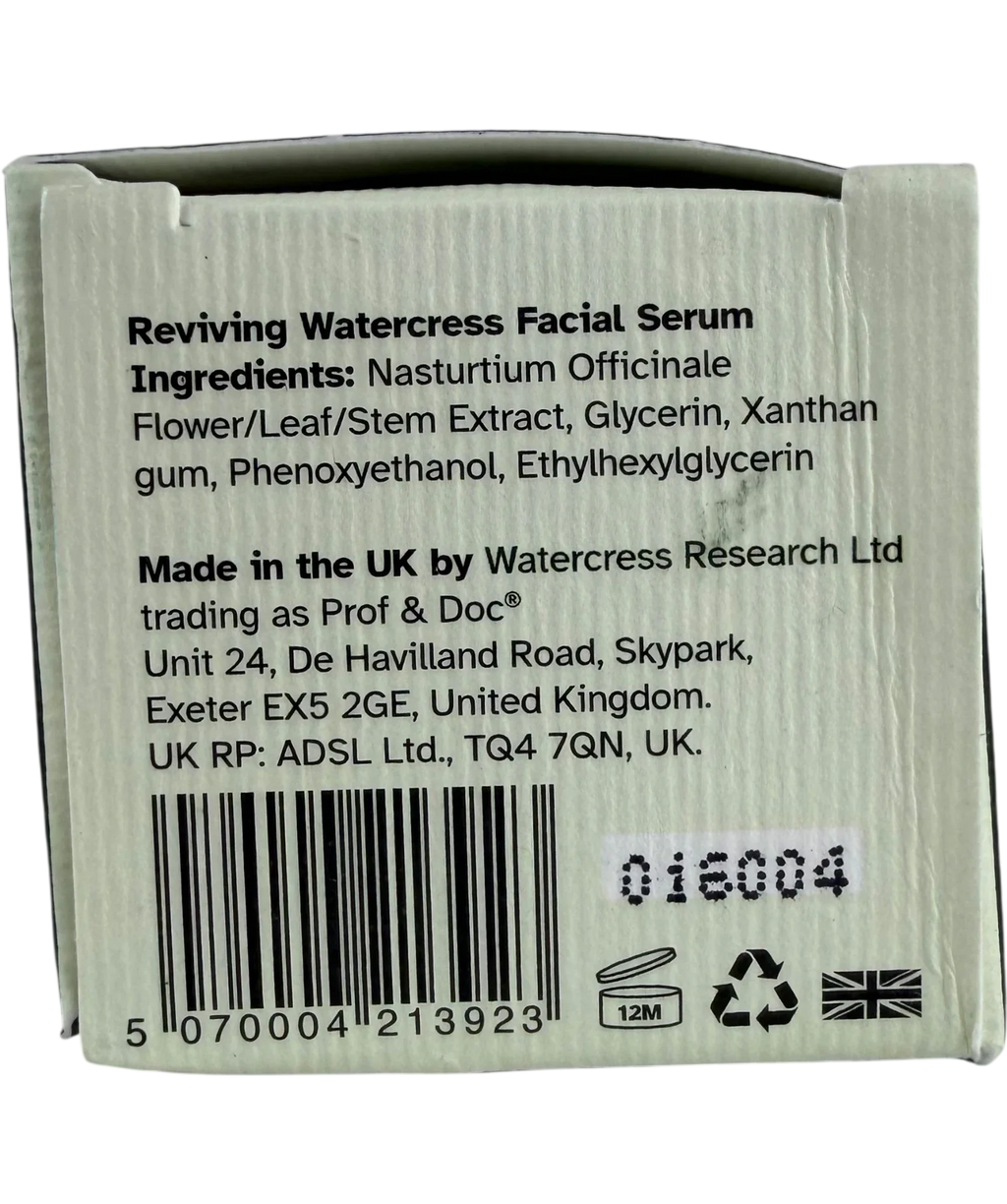 Prof & Doc Reviving Watercress Face Serum 50ml