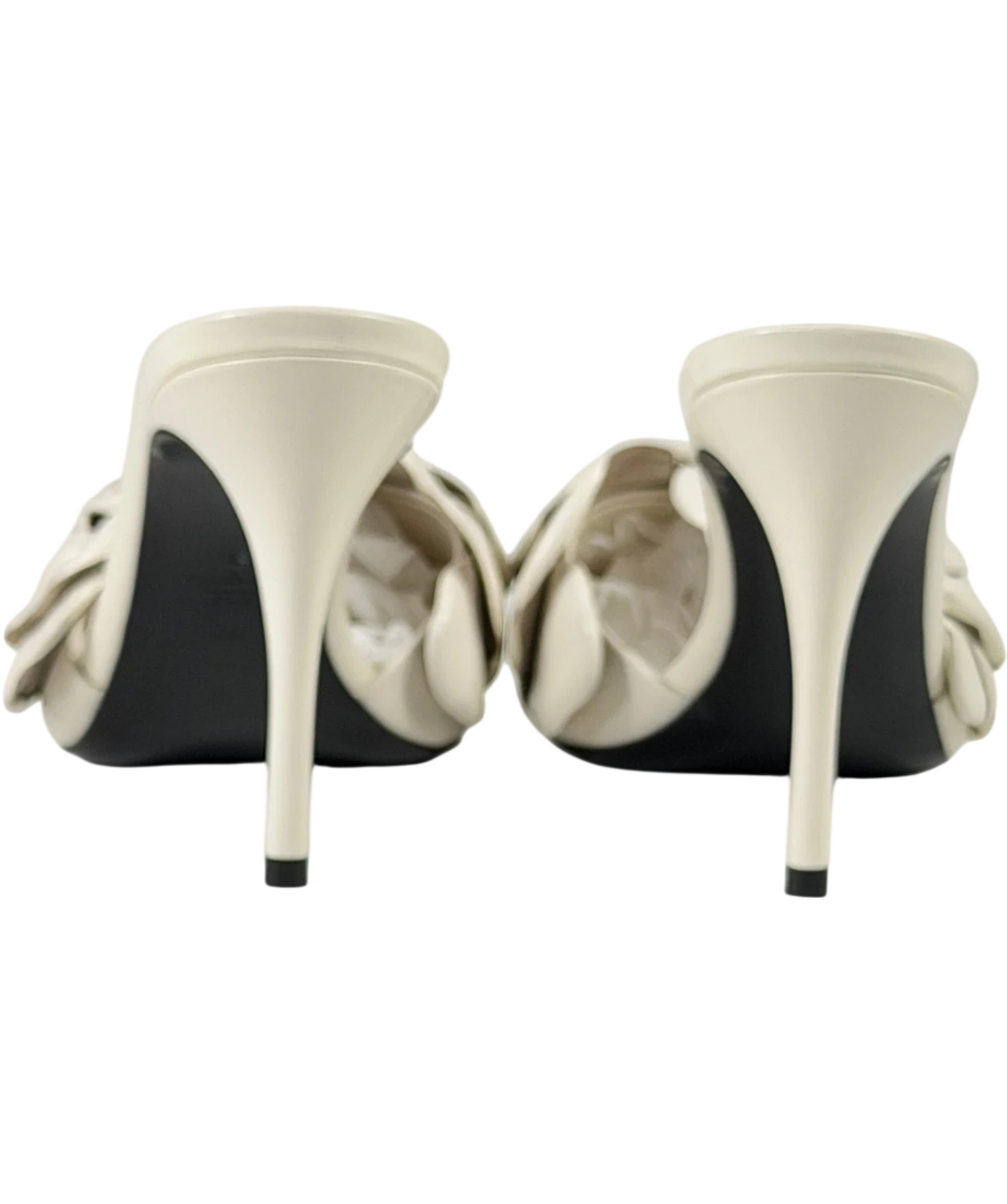 VALENTINO GARAVANI Cream Atelier 03 Rose Edition 90 Leather Mules In Avorio UK 5 EU 38