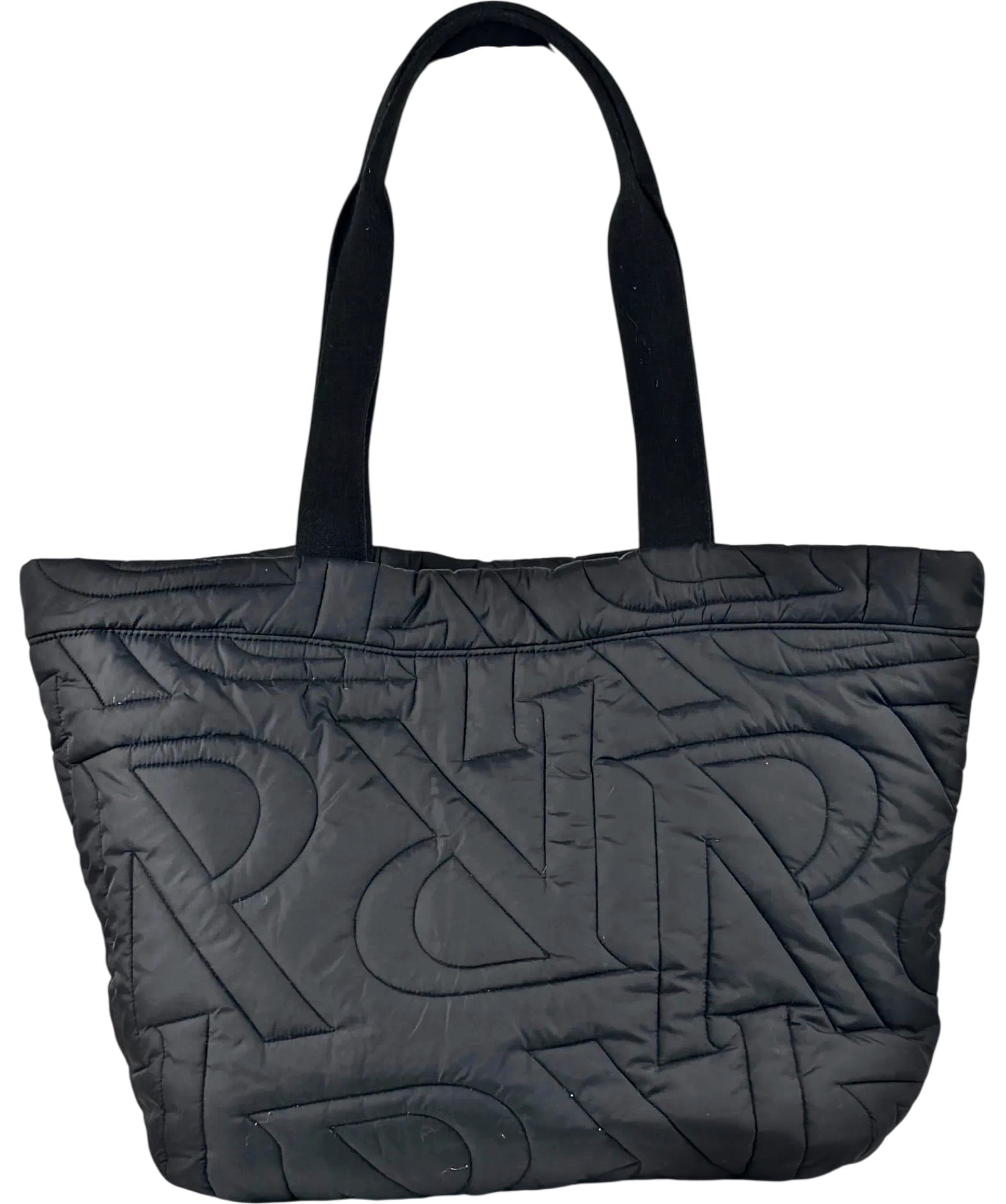REPRESENT Large Initial Quilted Tote Bag Black