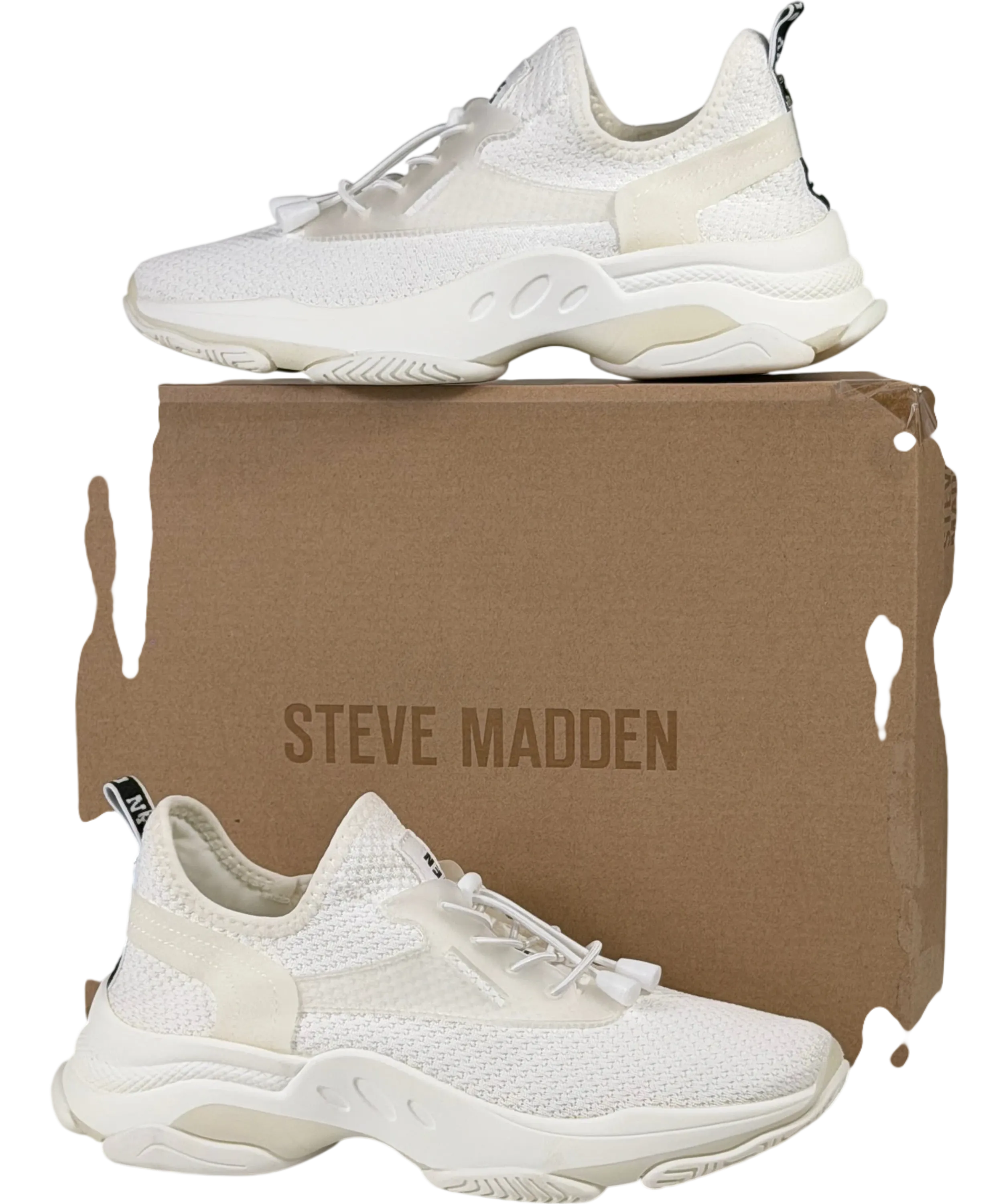 STEVE MADDEN White Match Chunky Low-top Trainers UK 8 EU 41