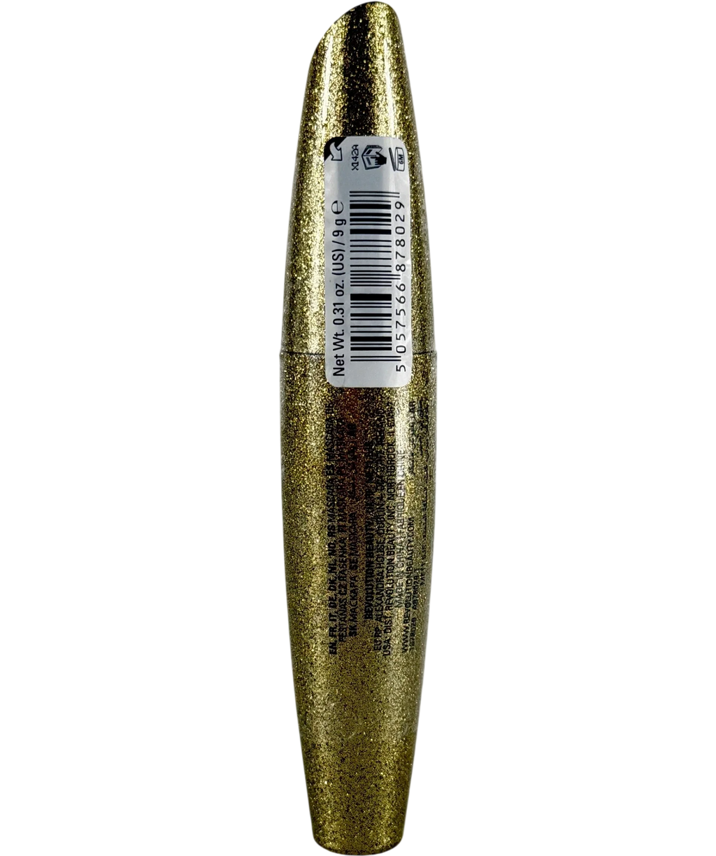 Revolution Big Lash Stardaze Hair & Brow Glitter Mascara Topper Stardust Gold Gold 9g