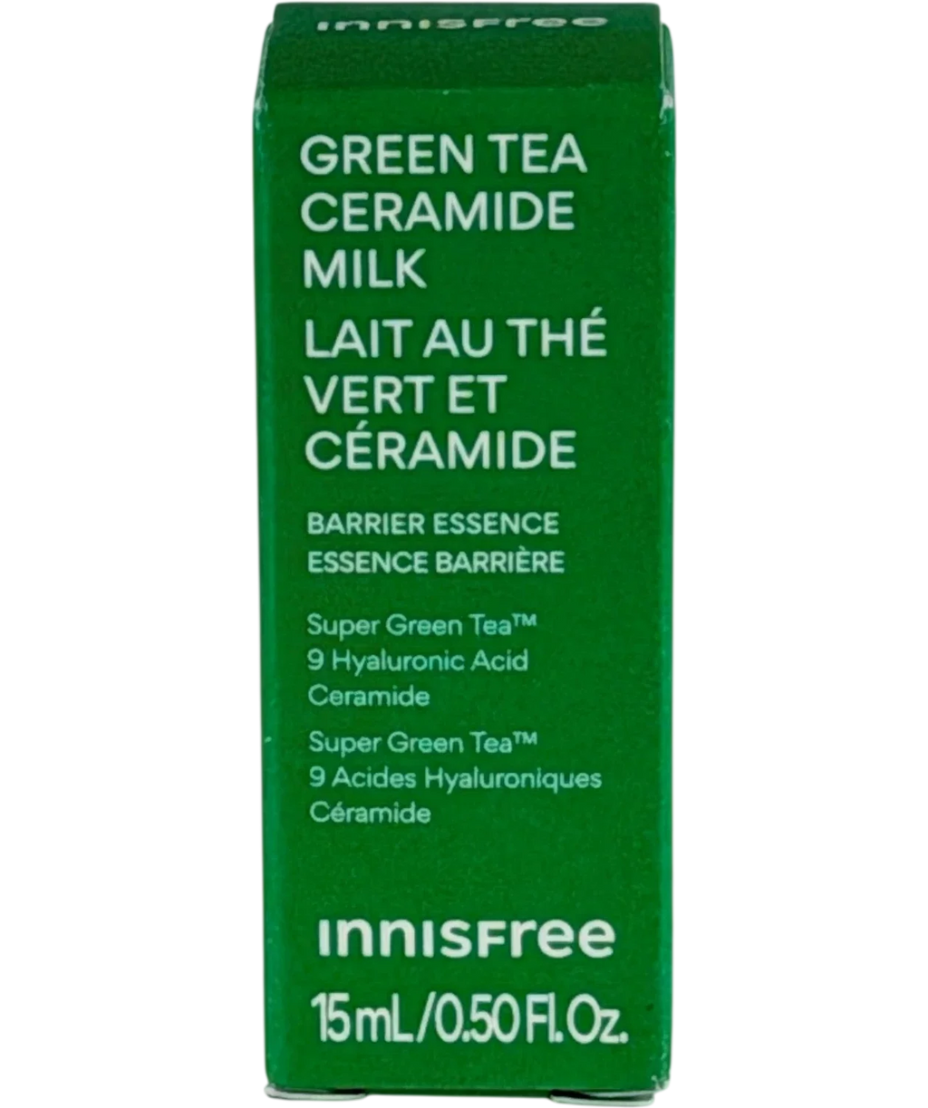 Innisfree Green Tea Ceramide Milk Barrier Essence Deluxe Travel Mini 15ml