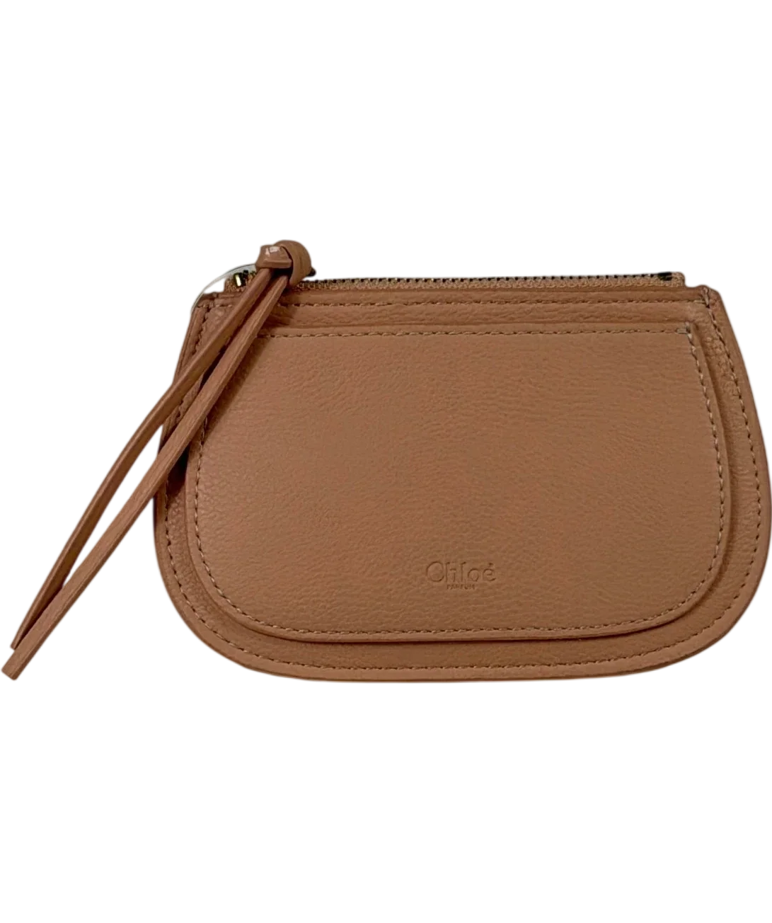 CHLOE Nude Marcie Grained Calfskin Small Zipped Coin Purse One Size