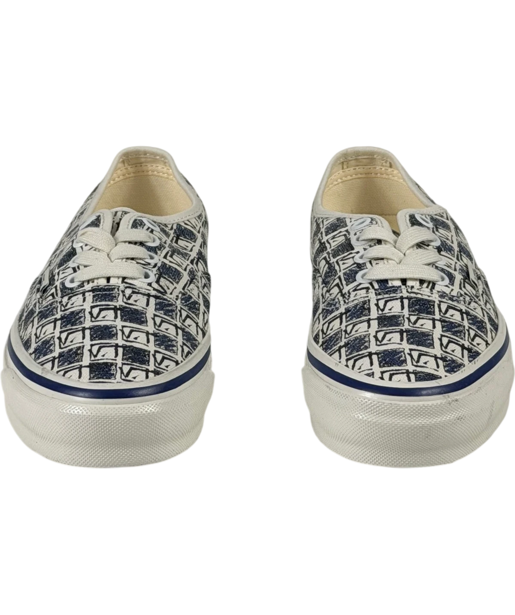 VANS Premium Authentic 44 Archive Navy Blue & White Sneakers UK 3 EU 36