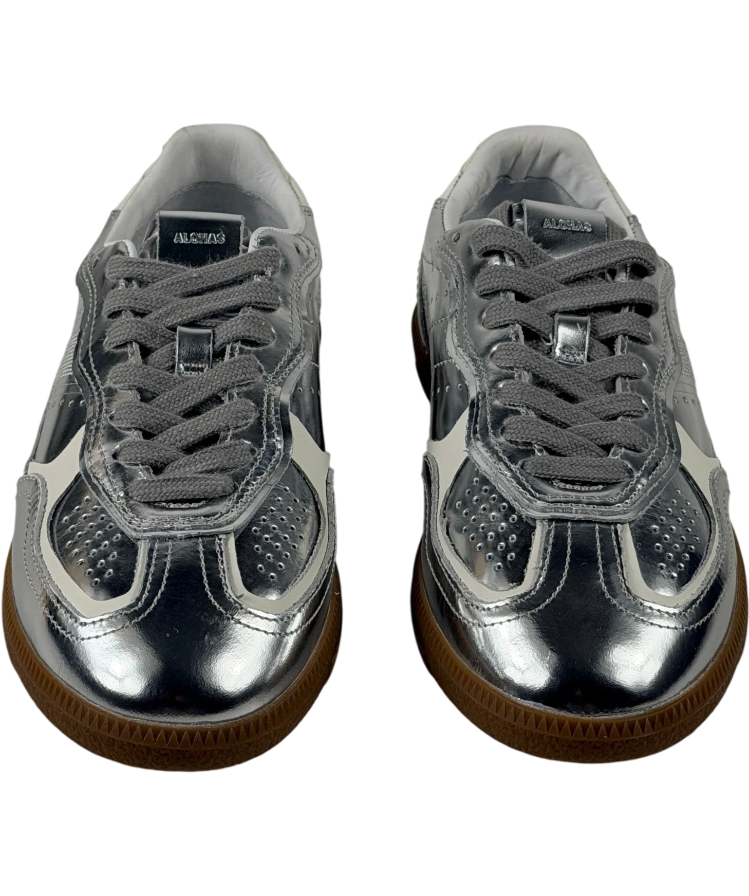 alohas Tb.490 Rife Shimmer Metallic Silver Sneakers UK 6 EU 39