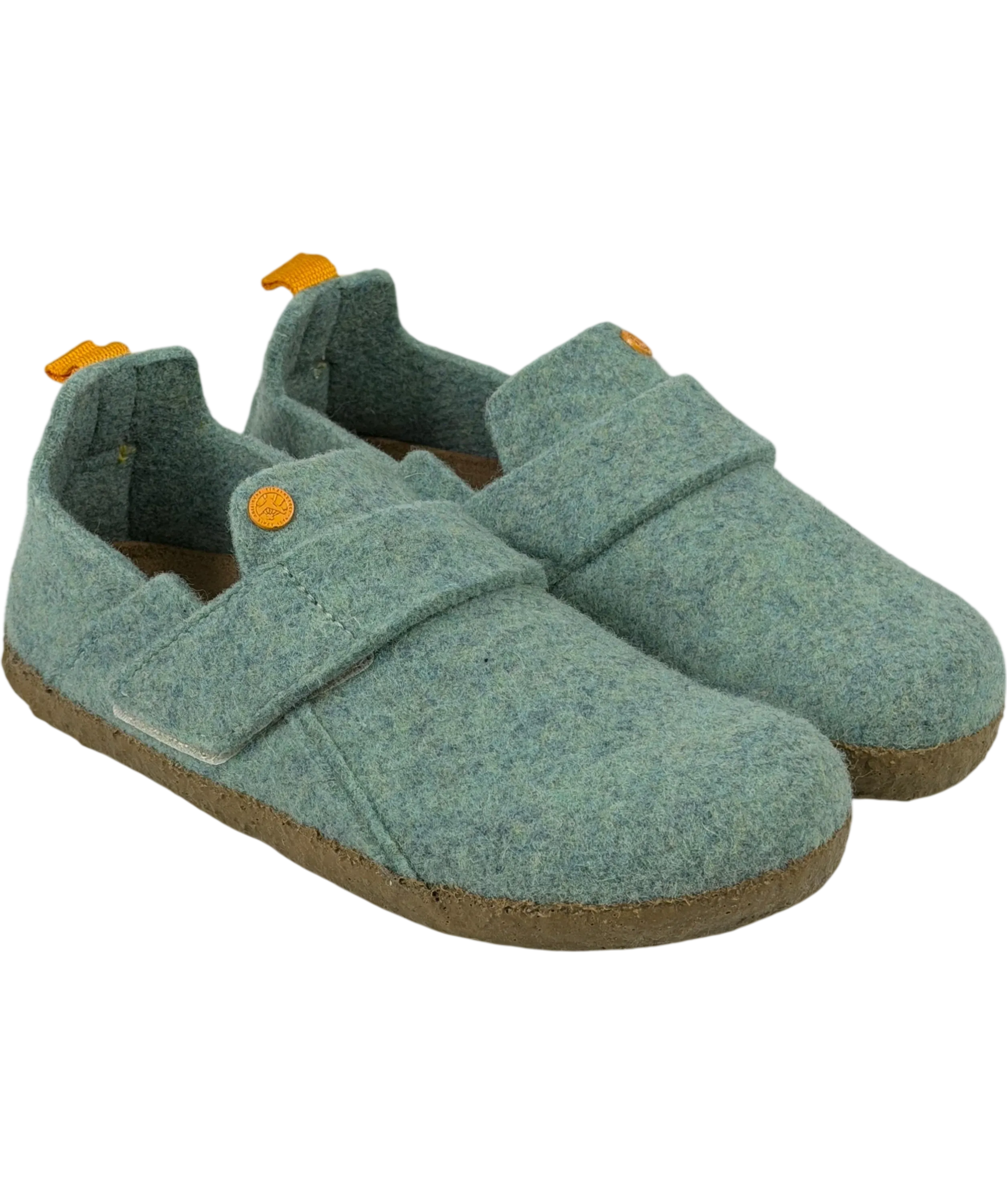 Birkenstock Kids Zermatt Hl Wool Felt Kids Slippers, Light Green UK 2 EU 34