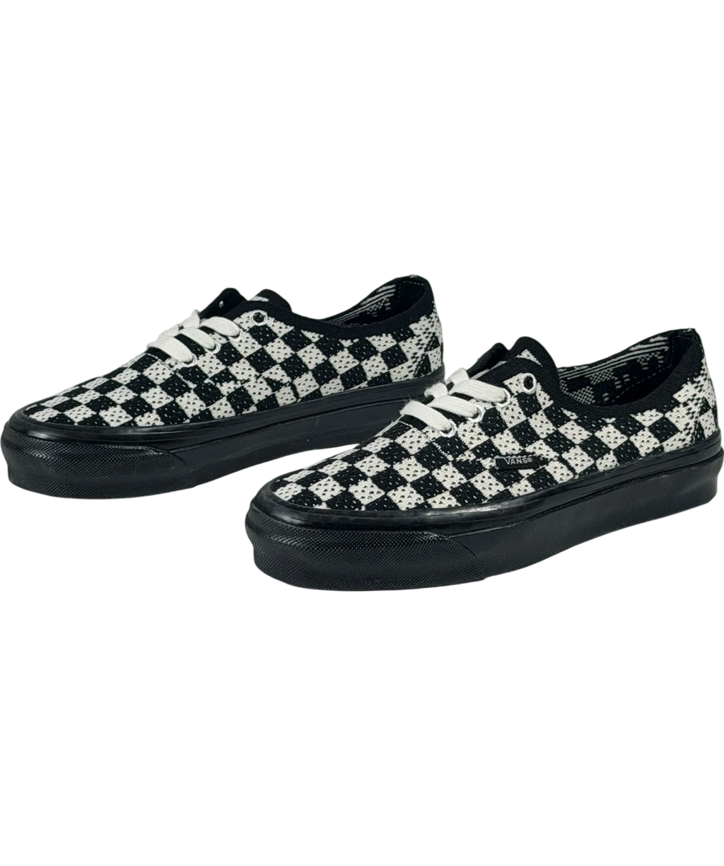 VANS Premium Authentic 44 Ek Punk Check Black And Marshmallow Sneakers UK 3 EU 36