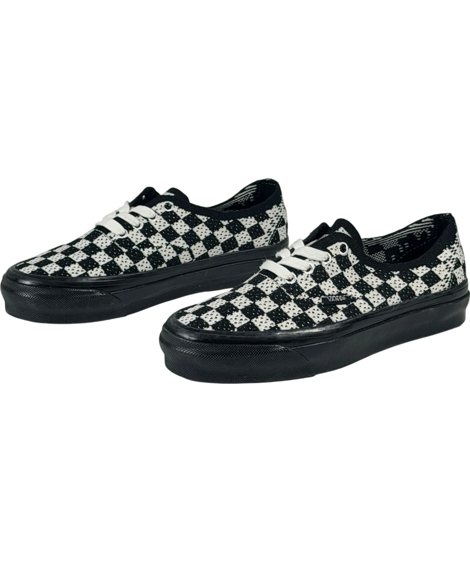 VANS Premium Authentic 44 Ek Punk Check Black And Marshmallow Sneakers UK 3 EU 36