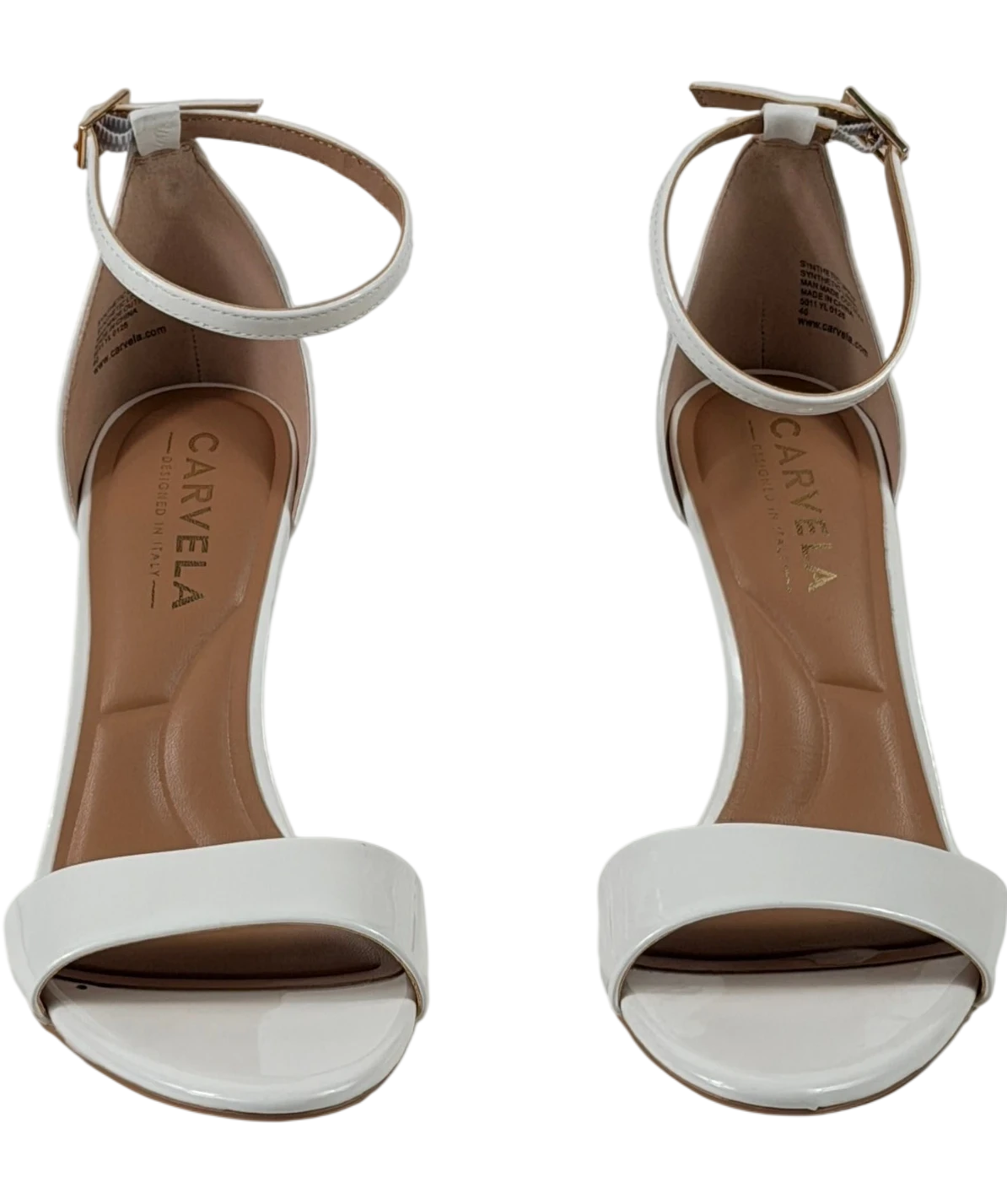 Carvela Incanto White Patent Stiletto Heel Sandals UK 7 EU 40