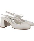 Charles & Keith White Bow Slingback Mary Jane Shoes UK 5 EU 38