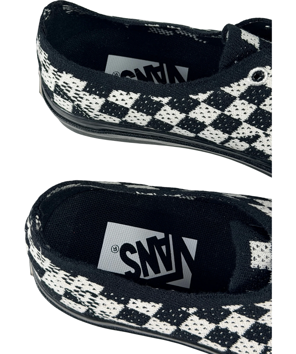 VANS Premium Authentic 44 Ek Punk Check Black And Marshmallow Sneakers UK 3 EU 36