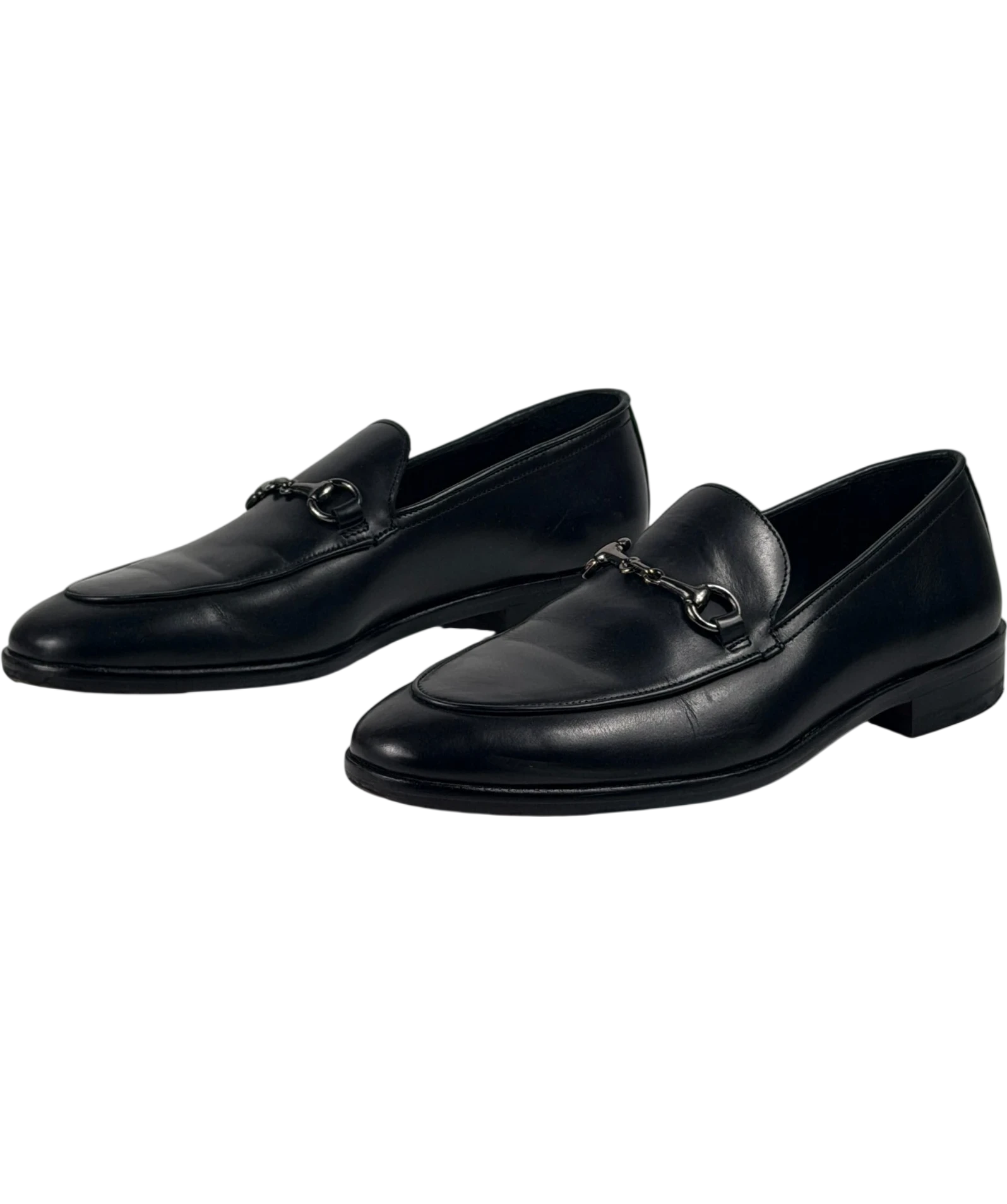 M&S Autograph Black Leather Snaffle Loafers UK 6 EU 39