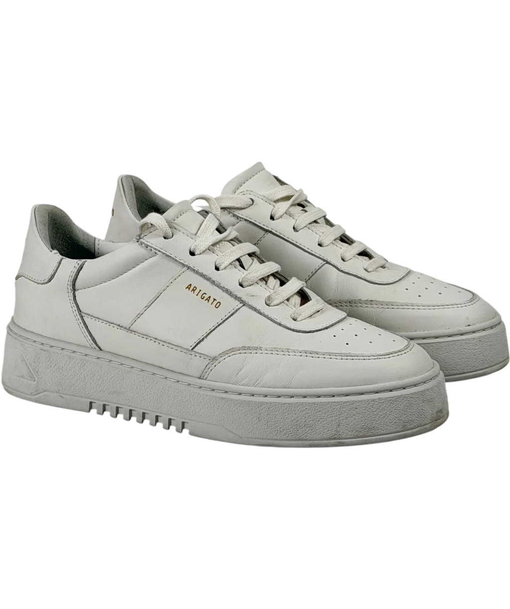 AXEL ARIGATO White Orbit Vintage All-white Leather Platform Trainers UK 6.5 EU 40