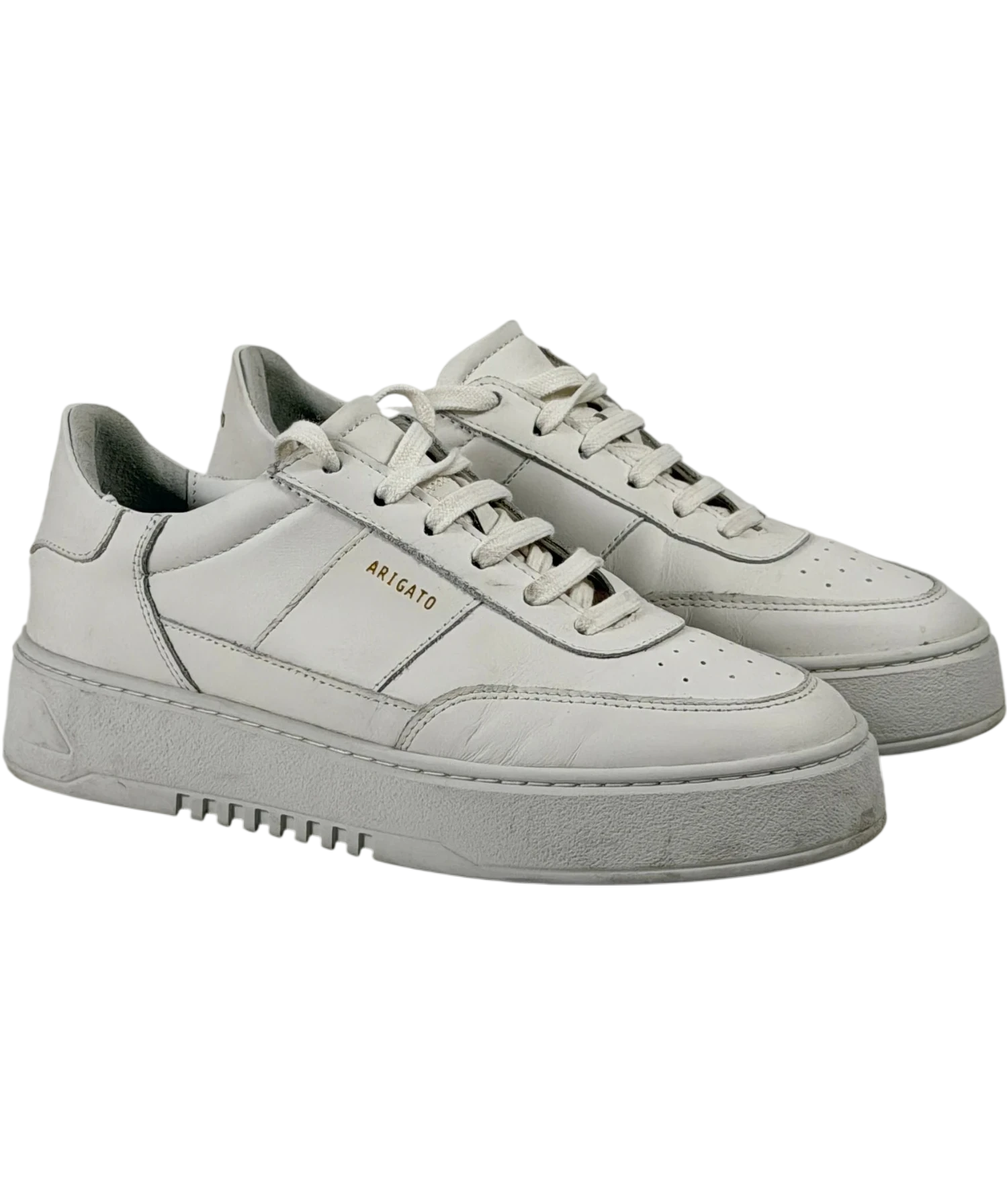 AXEL ARIGATO White Orbit Vintage All-white Leather Platform Trainers UK 6.5 EU 40
