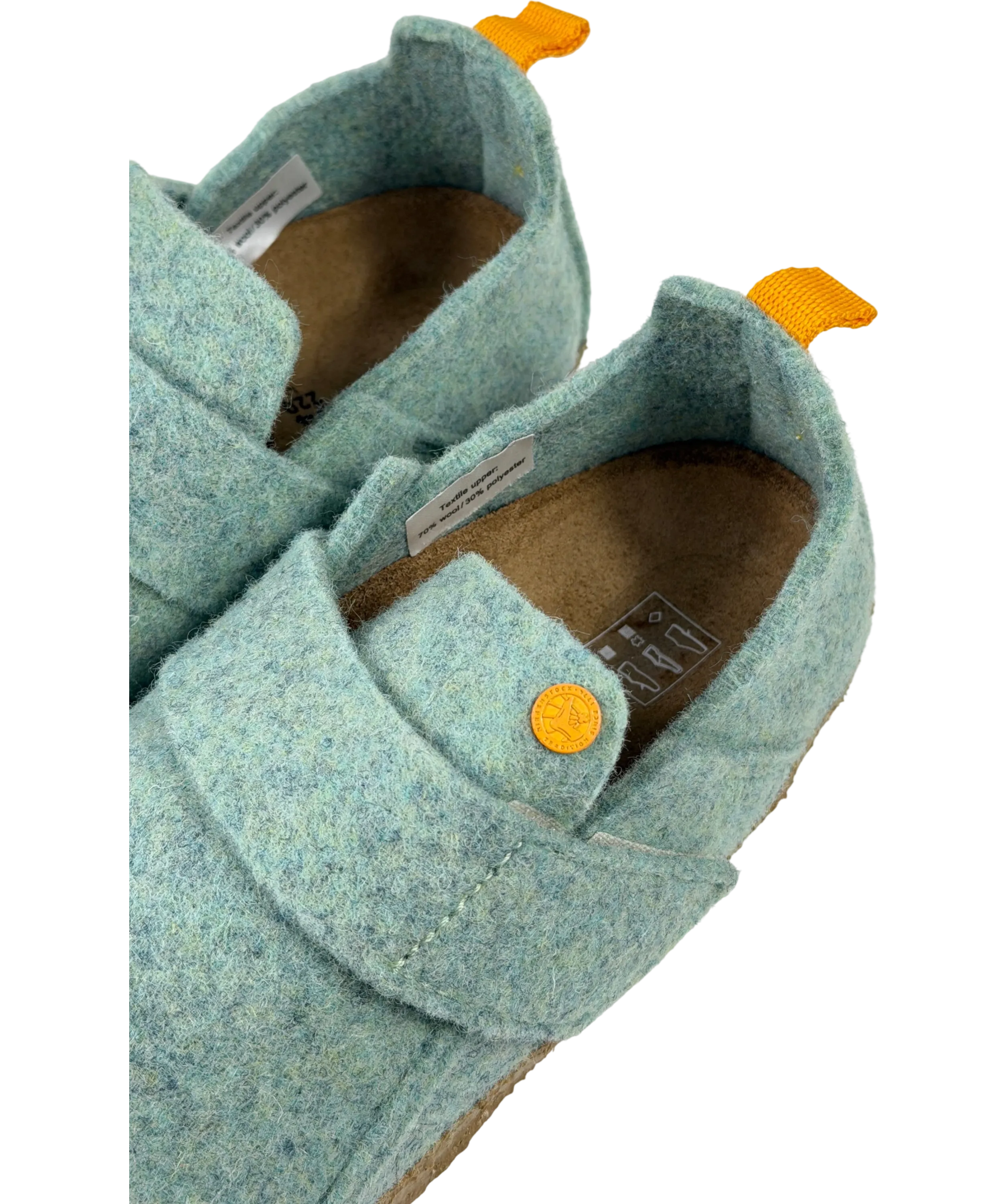 Birkenstock Kids Zermatt Hl Wool Felt Kids Slippers, Light Green UK 2 EU 34
