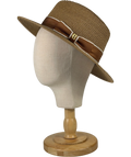HOLLAND COOPER Francesca Hat Camel Beige Latte Bow With Gold Logo UK S