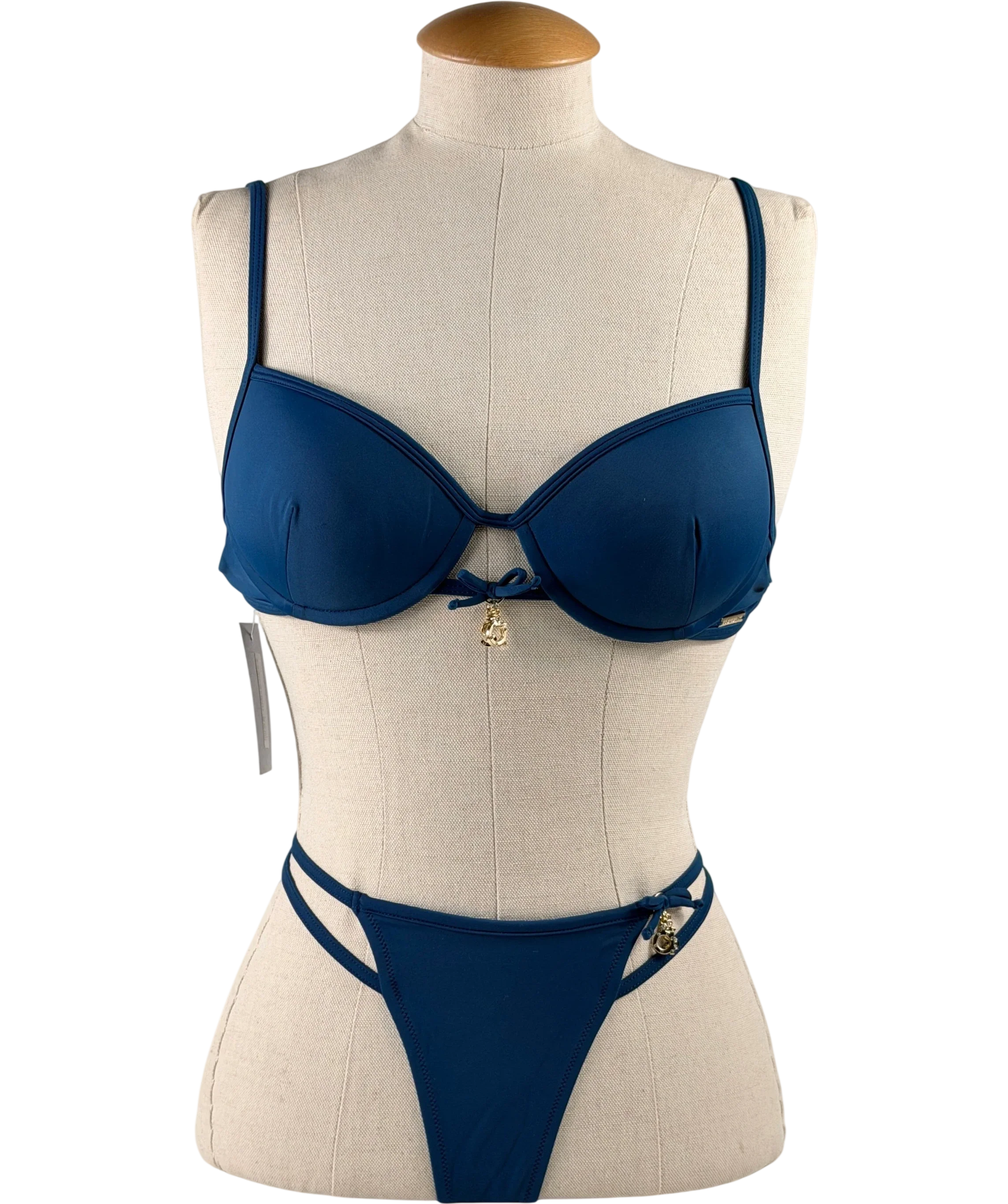 Adora Swim Viola & Luna Bikini Set Teal Blue Size UK S/M