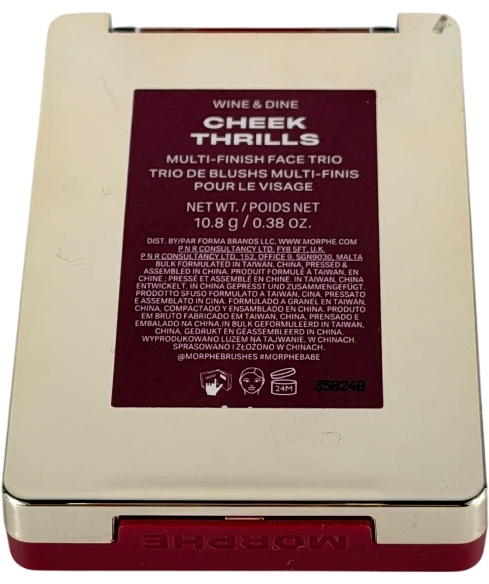Morphe Cheek Thrills Multi Finish Face Trio Wine & Dine 10.8g