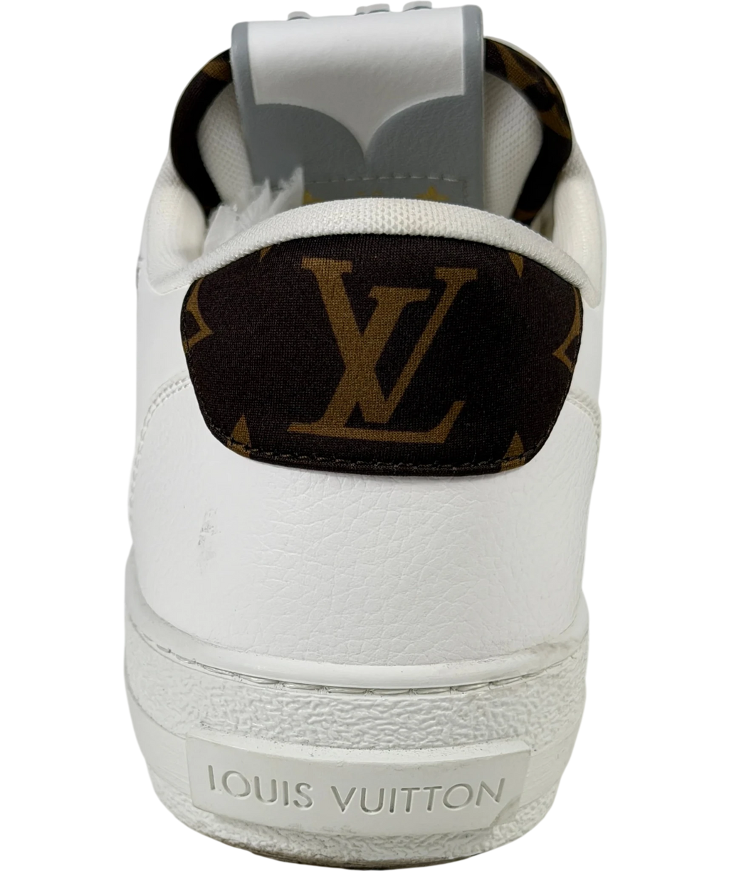 LOUIS VUITTON Charlie White Leather Monogram Low-top Sneakers UK 5 EU 38