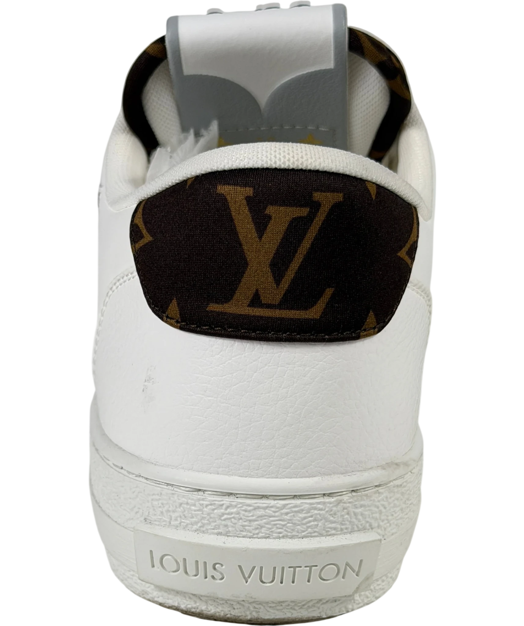 LOUIS VUITTON Charlie White Leather Monogram Low-top Sneakers UK 5 EU 38