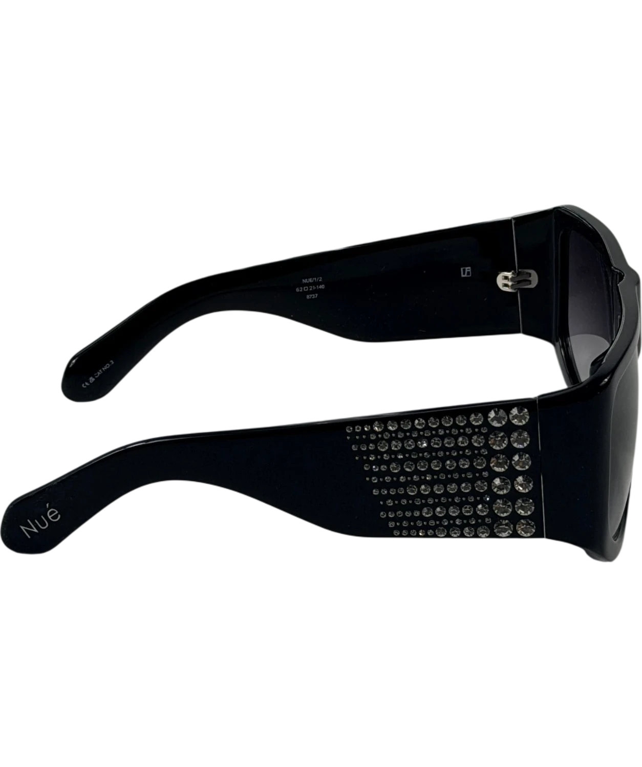 LINDA FARROW X NUE STUDIOS It Girl Crystal Sunglasses Black One Size